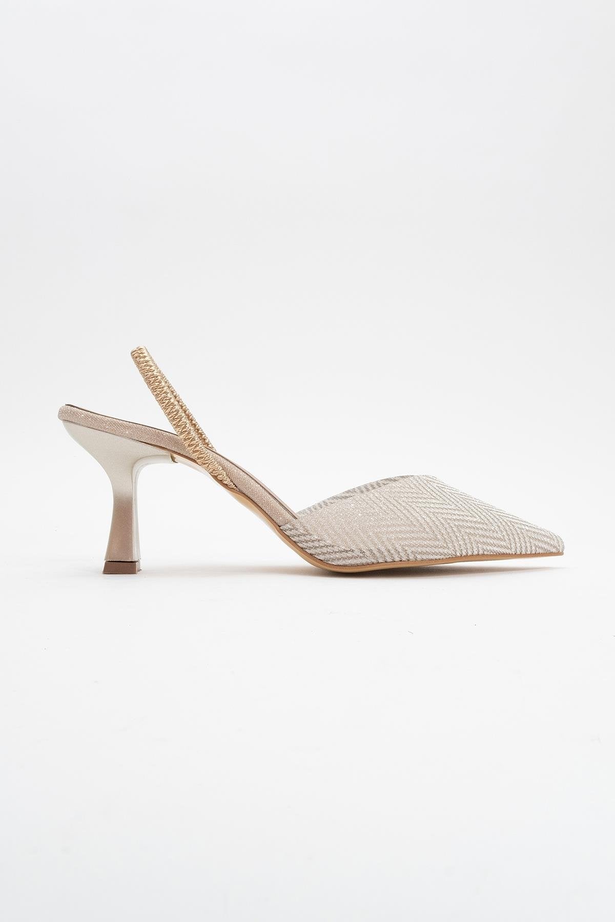 Renos - Gold Glitter Pointed Toe Dress Pump (Women)