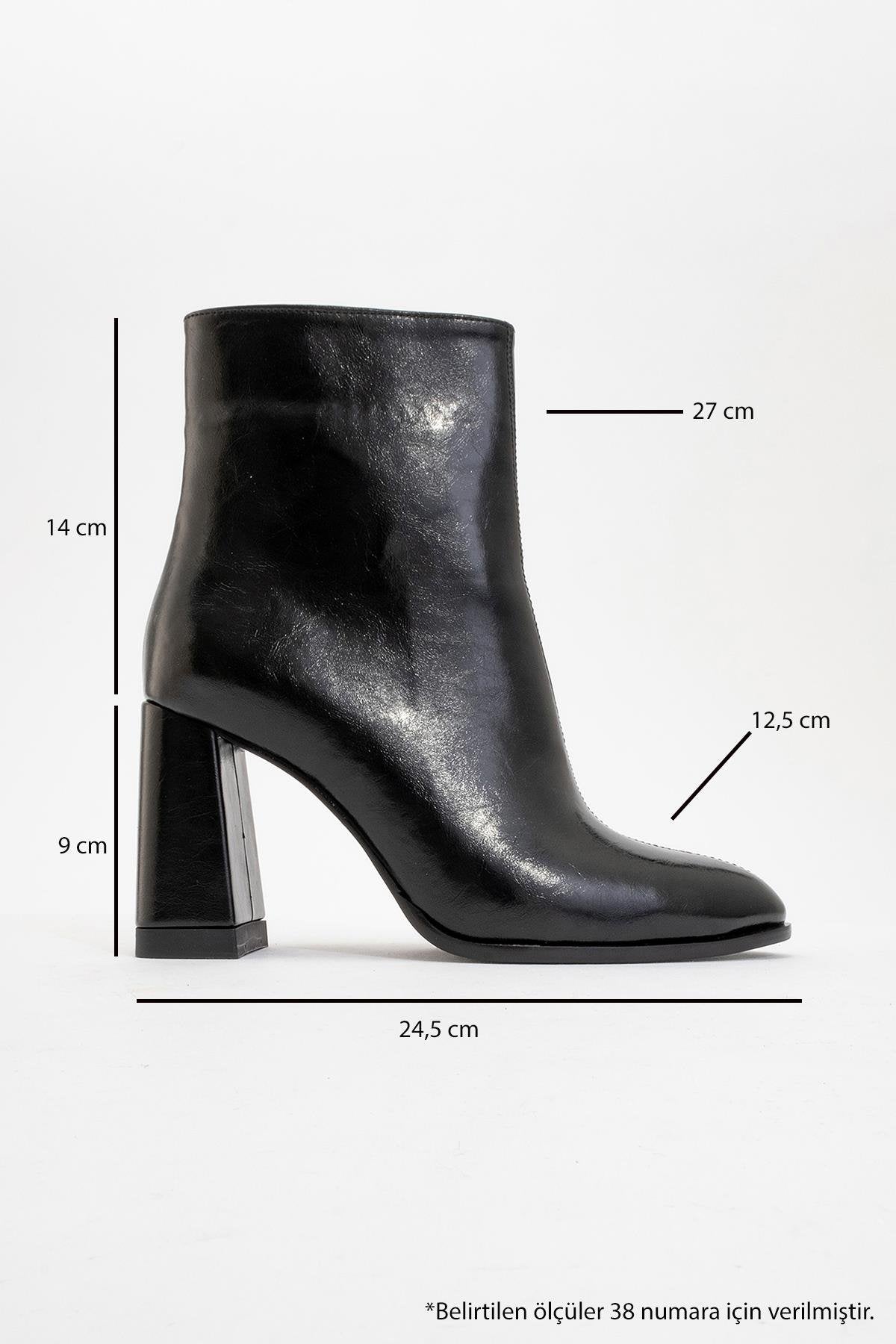 Jewel Black Cilt High Heel Boot (Women)