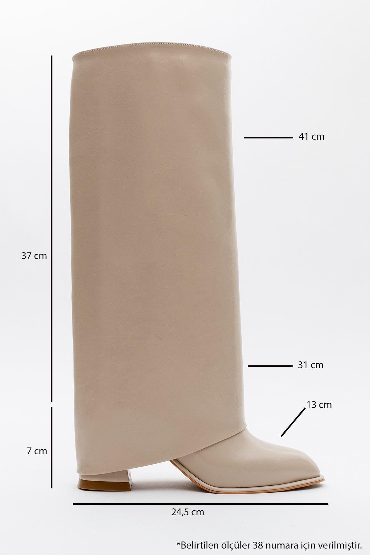 Maybe Beige Chunky Heel Boot (Women)
