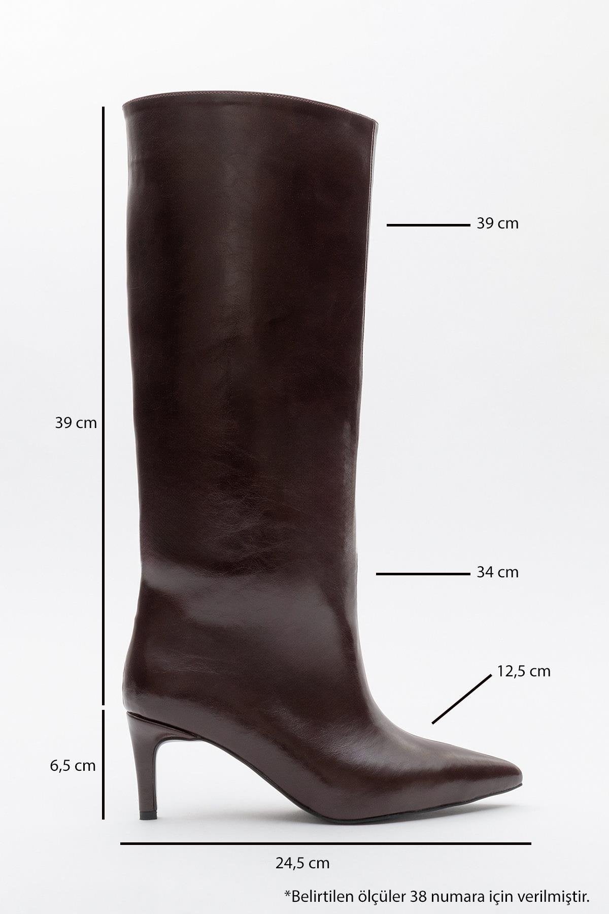 Cassandra Burgundy Cilt High‑Heel Boot (Women)