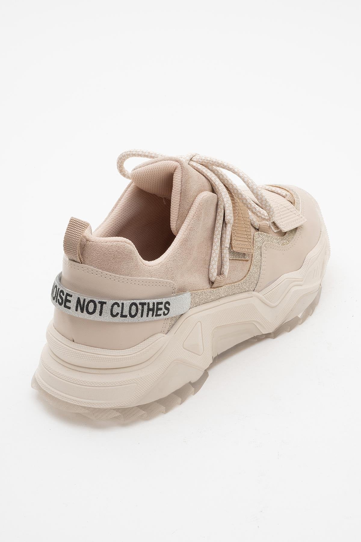 Lulen - Blush Glitter Script Velcro Sneakers (Women)