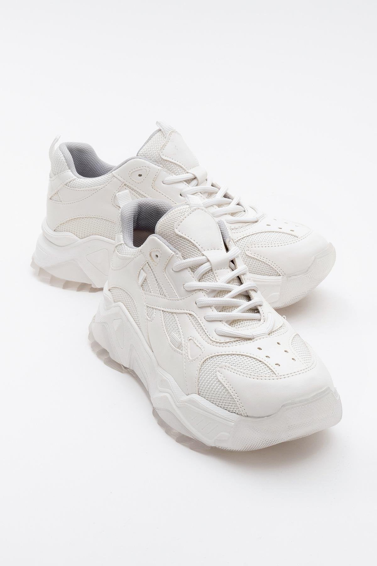 Loretta - White Platform Sneakers
