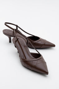 Point - Brown High Heel Shoe (Women)