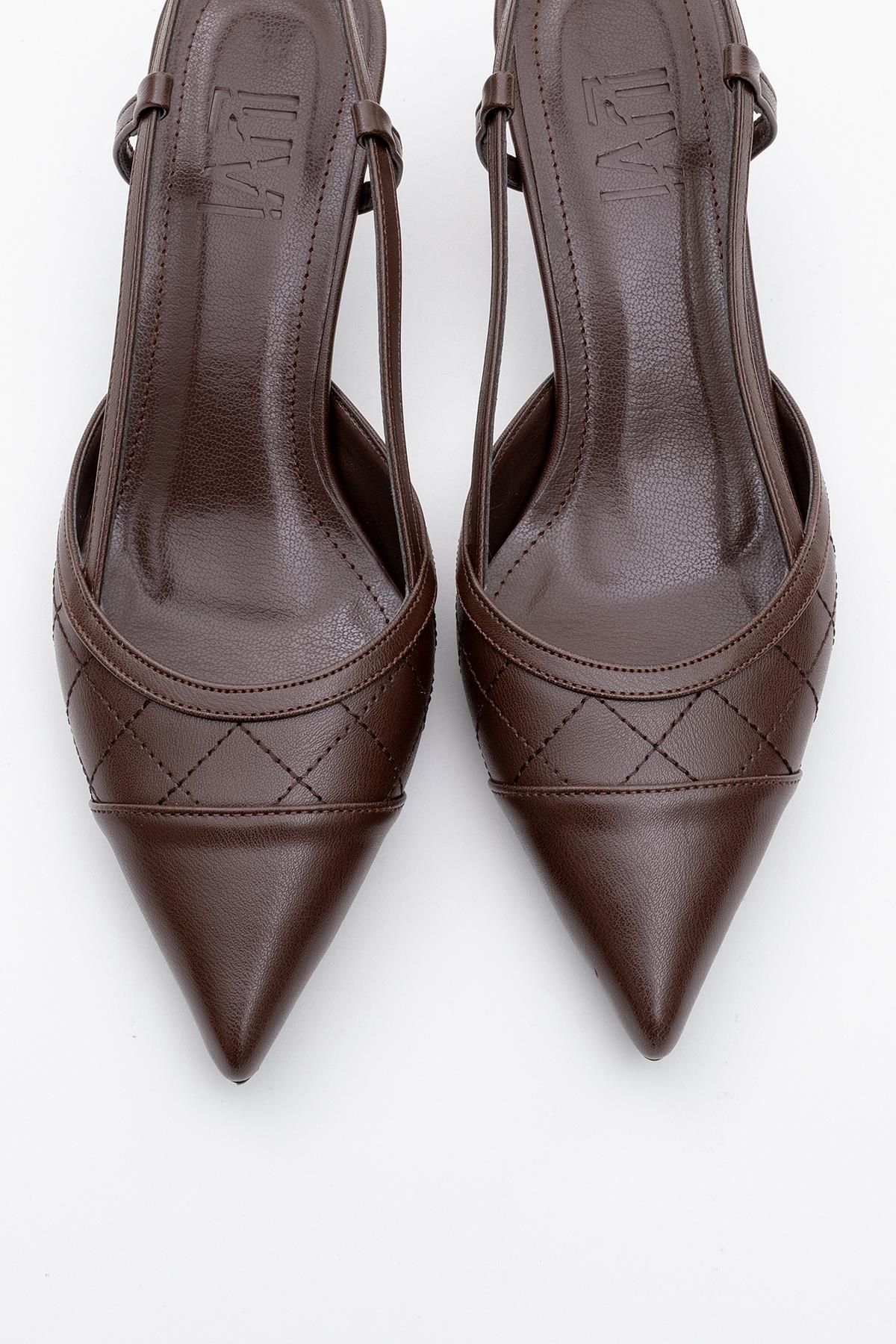 Point - Brown High Heel Shoe (Women)