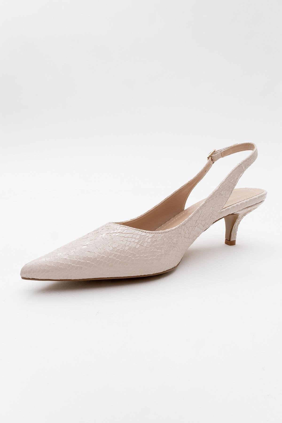 Value - Beige Patterned Heeled Shoe (Women)