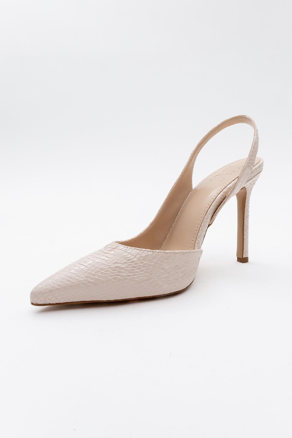 Twine - Beige Patterned Heeled Shoe (Women)