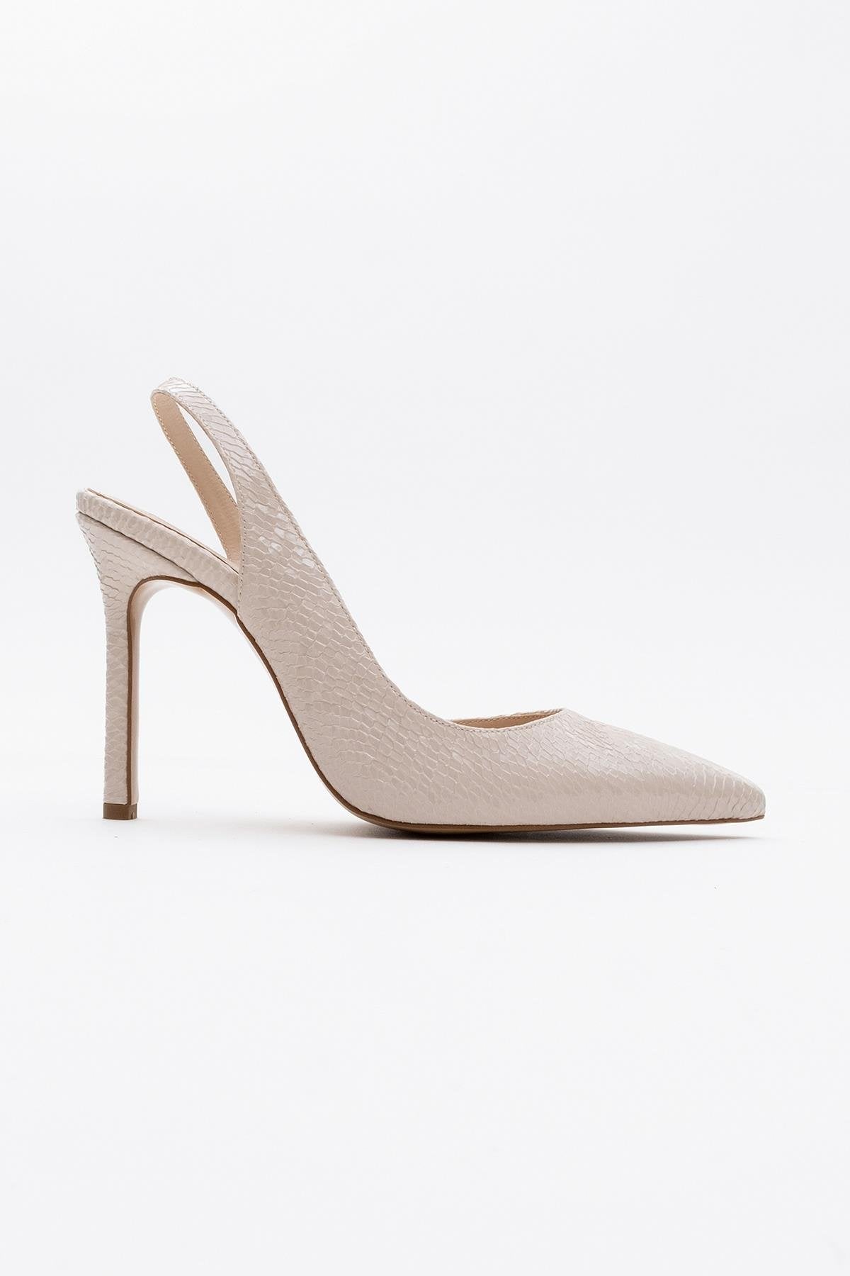 Twine - Beige Patterned Heeled Shoe (Women)