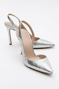 Twine - Silver Patterned High Heel (Women)