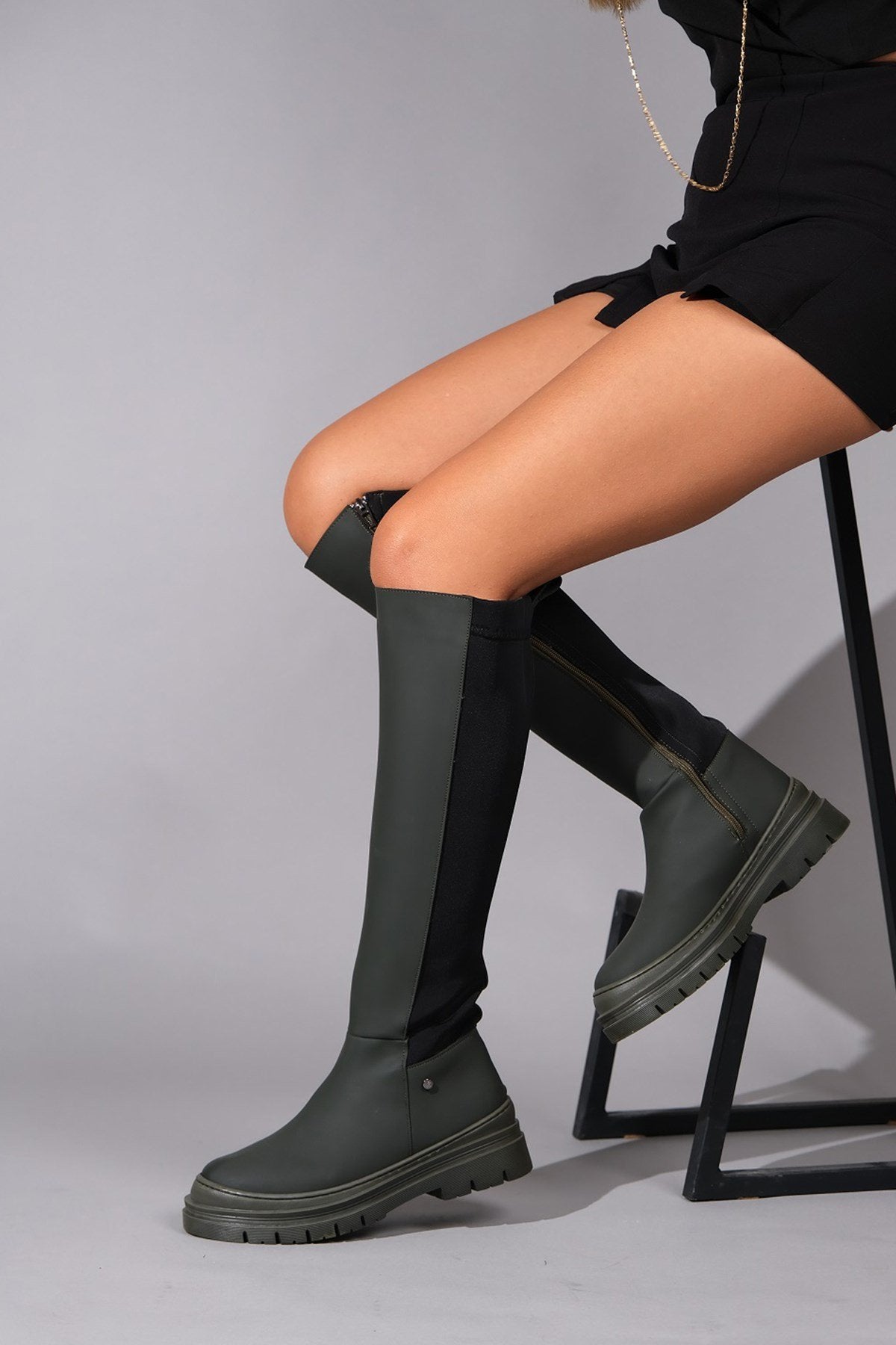 Torvi - Khaki Knee-High Boot (Women)