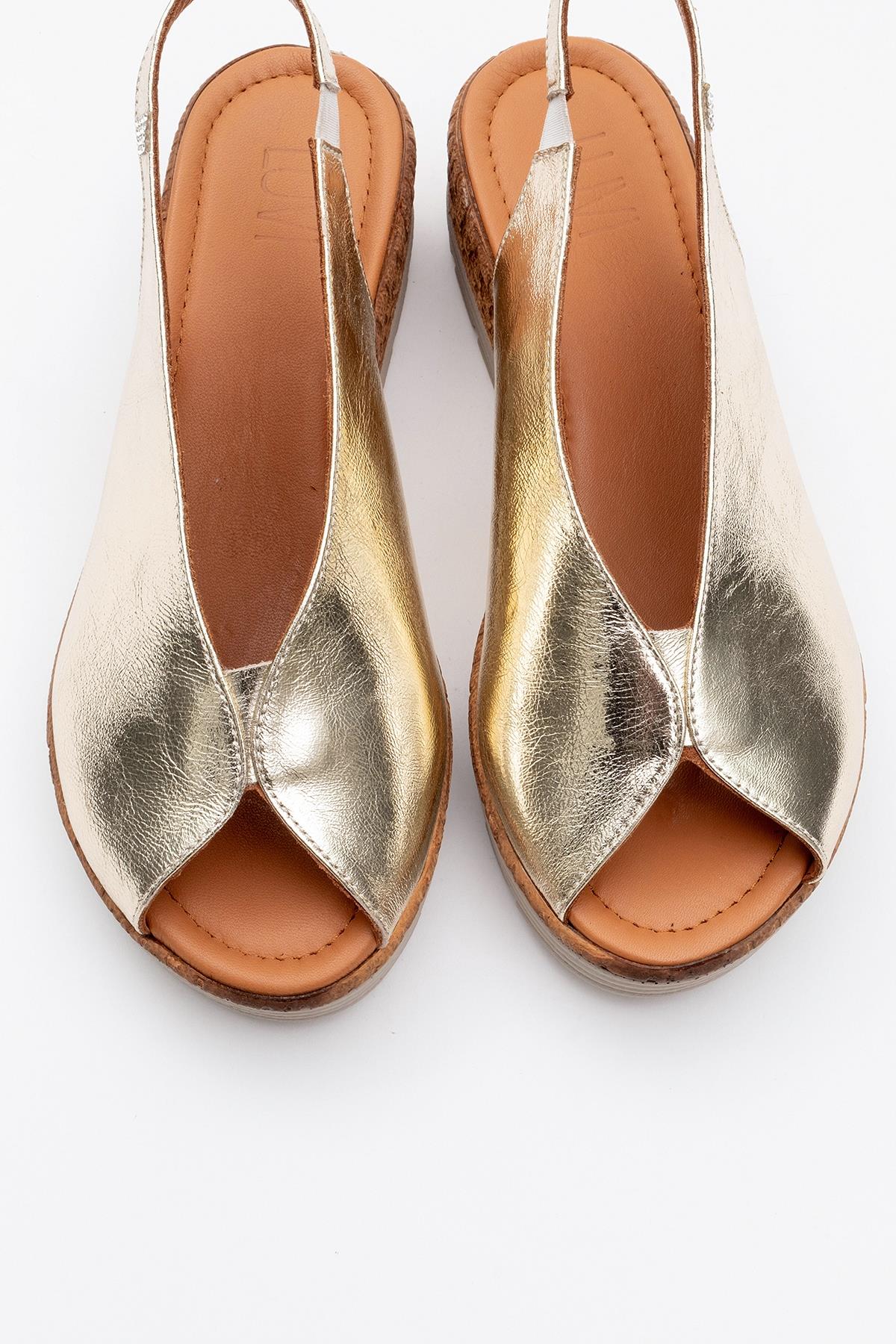 Blom - Gold Leather Platform Sandal (Women)