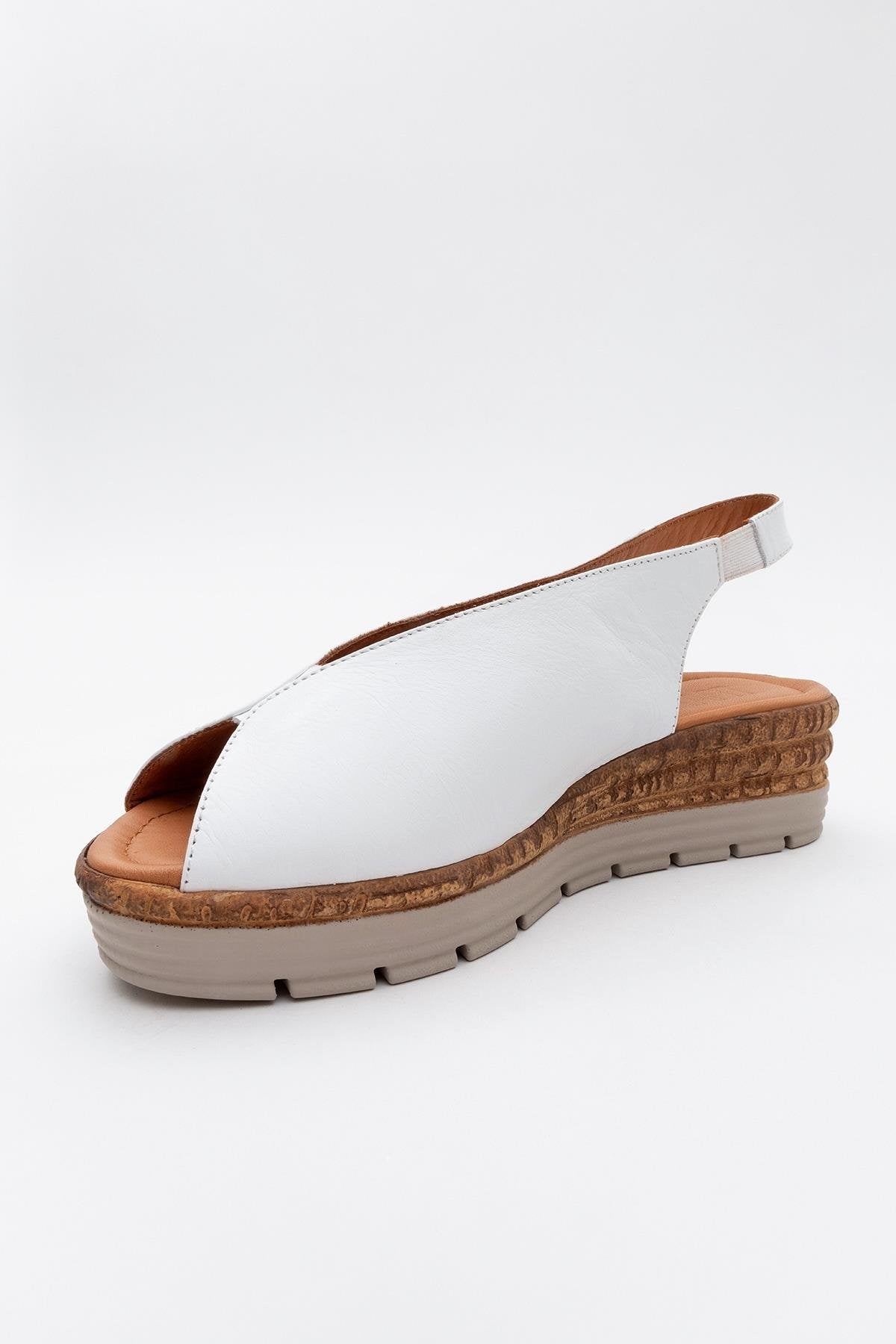 Blom - White Leather Platform Sandal (Women)