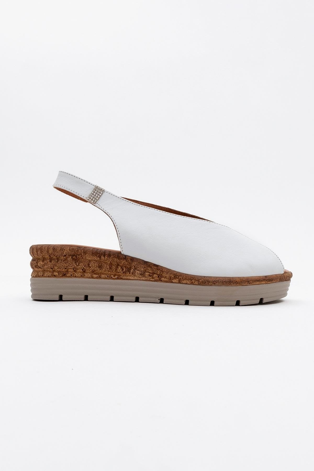 Blom - White Leather Platform Sandal (Women)