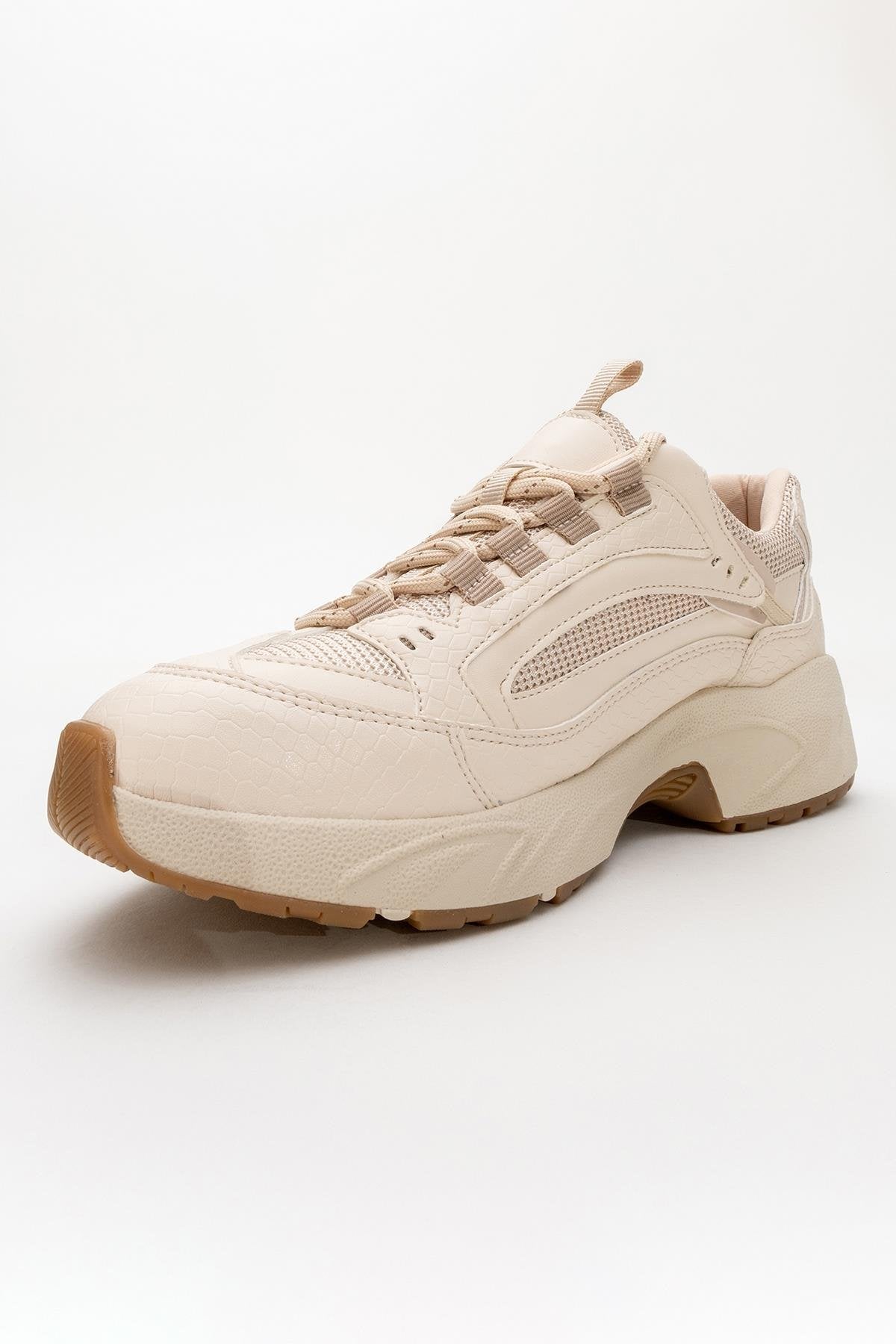 Bambi - Beige Printed Mesh Sneaker (Women)