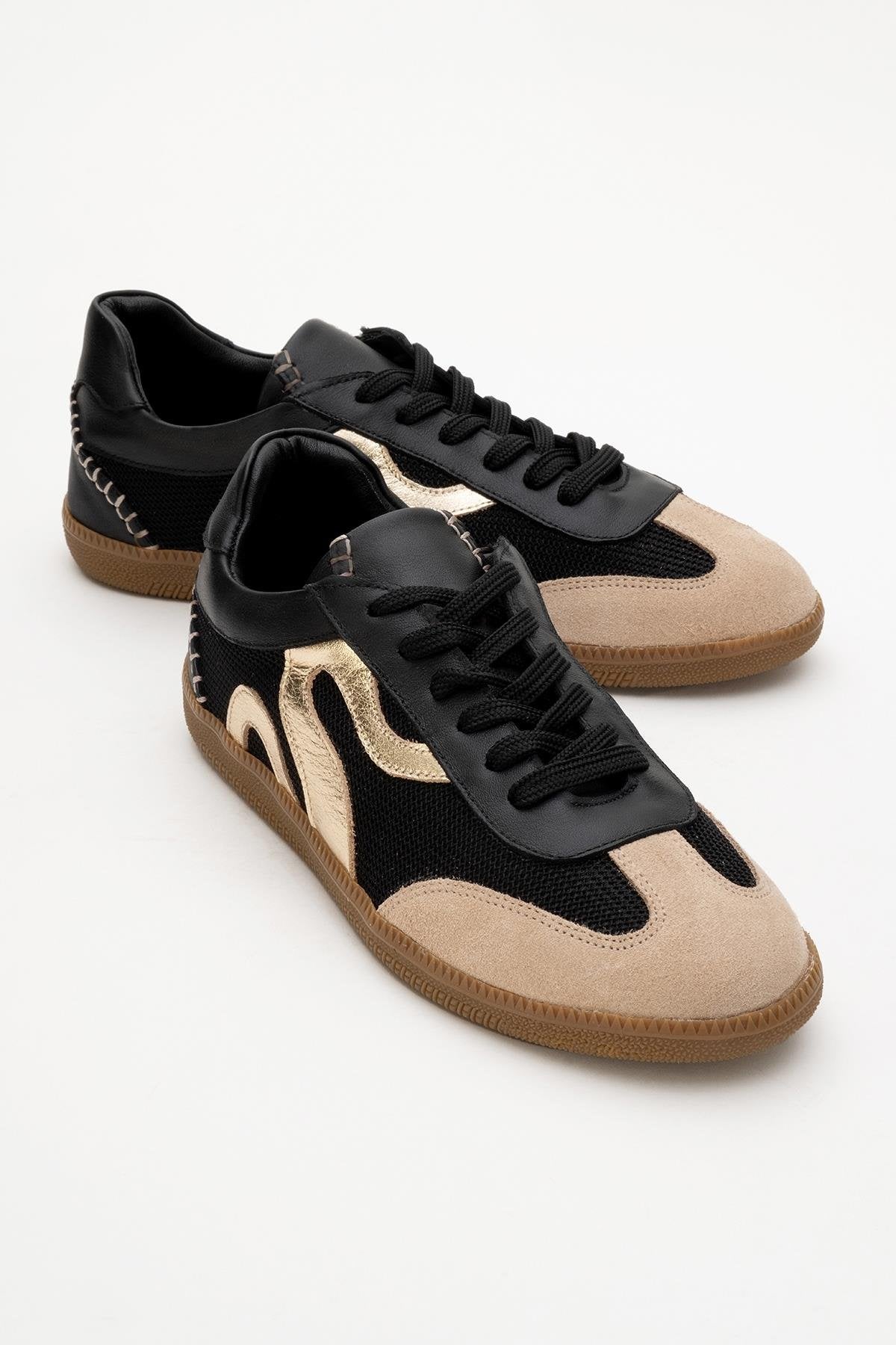 Perry - Black Genuine Leather Sneaker (Women)