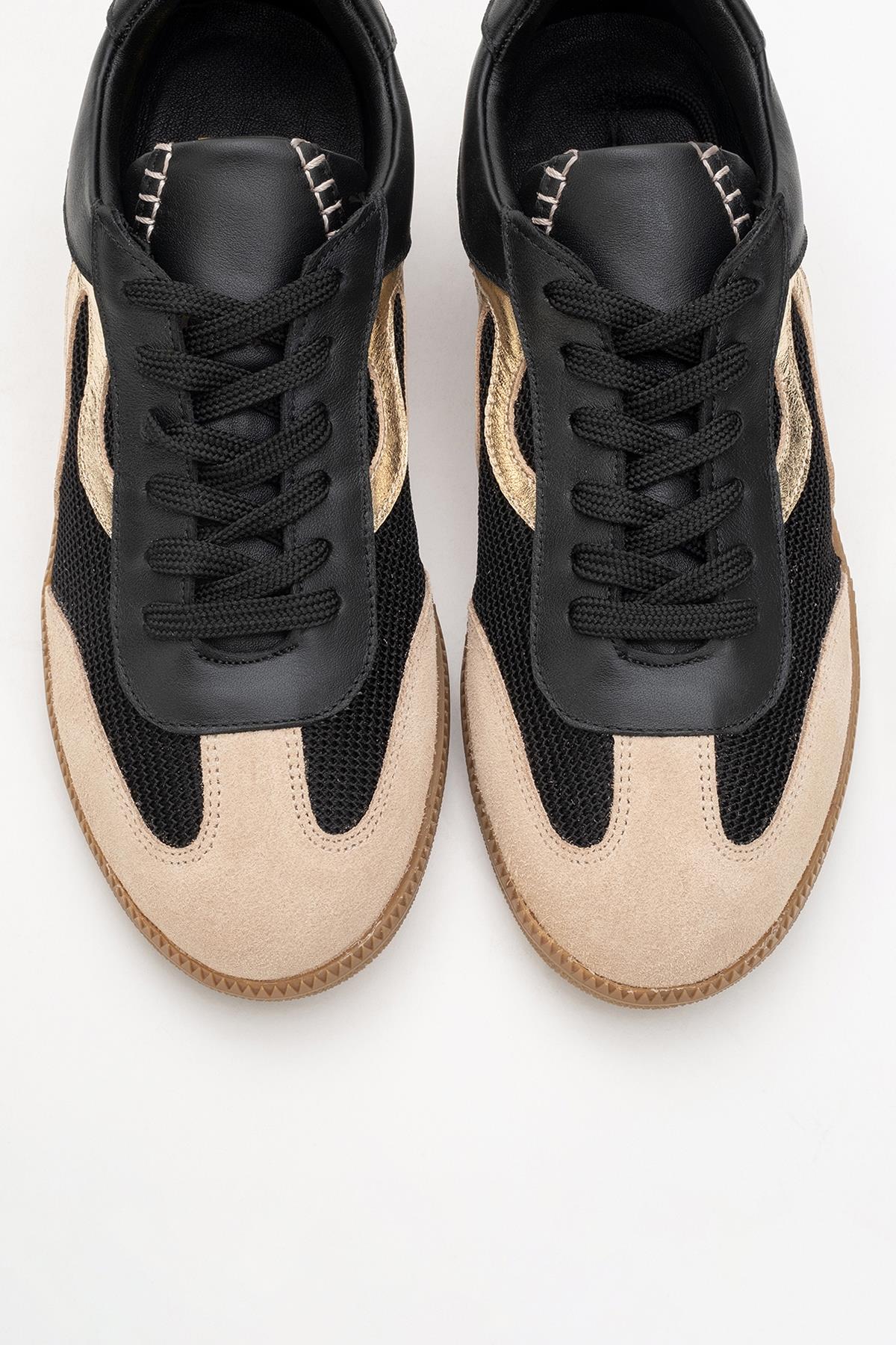 Perry - Black Genuine Leather Sneaker (Women)