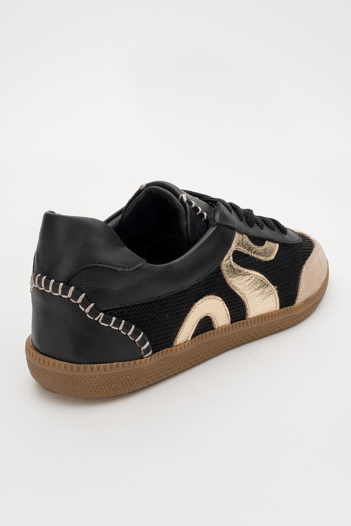 Perry - Black Genuine Leather Sneaker (Women)