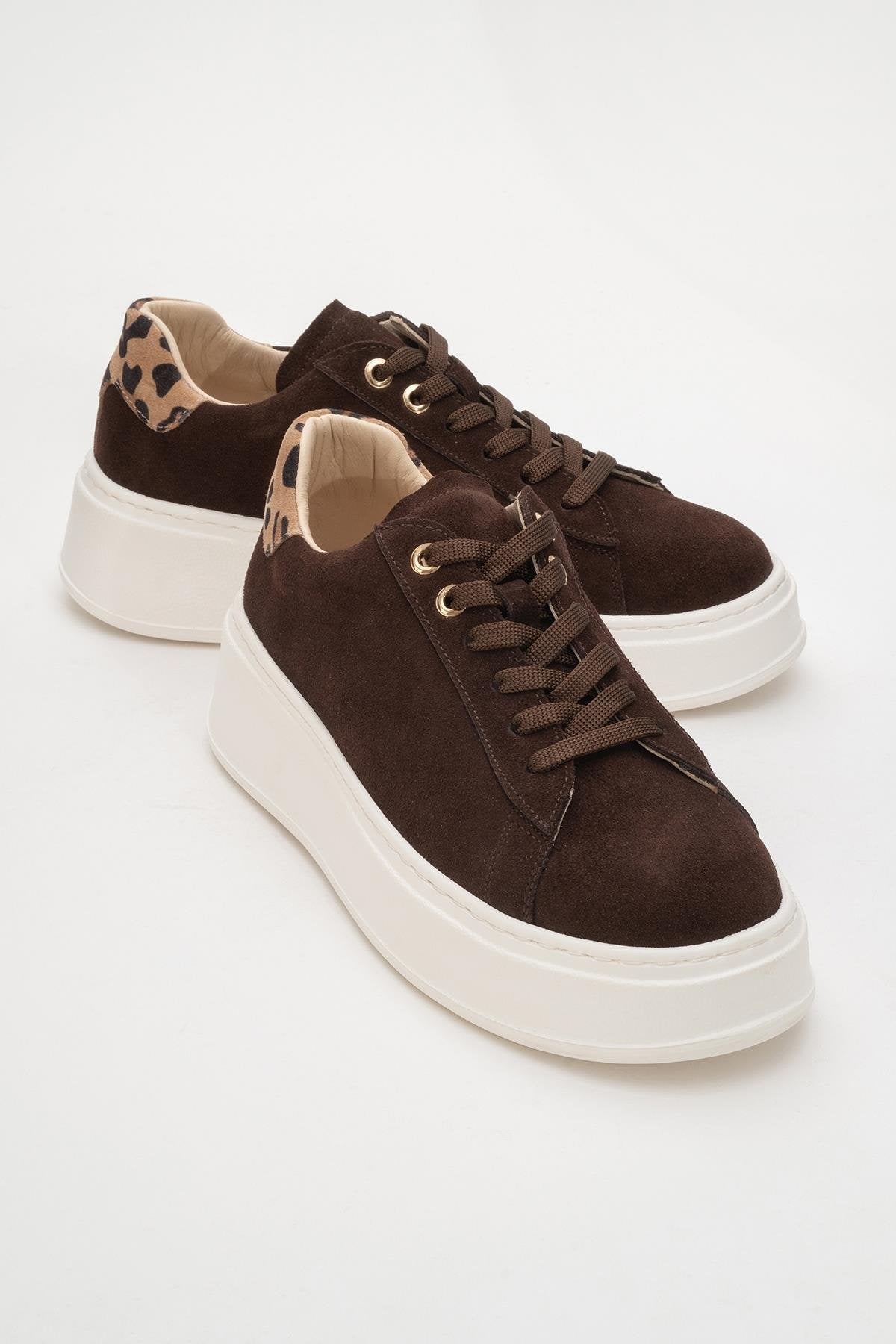 Gueno - Brown Genuine Leather Sneaker (Women)