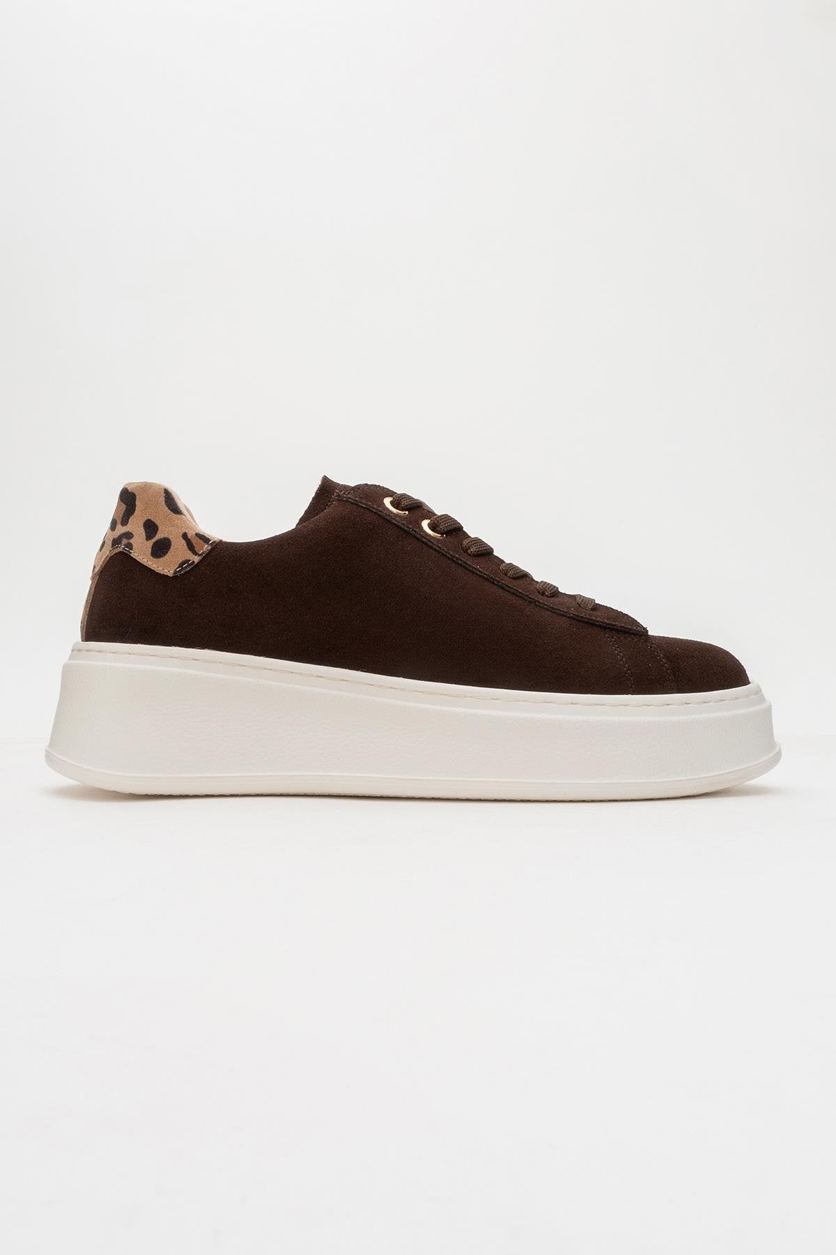 Gueno - Brown Genuine Leather Sneaker (Women)