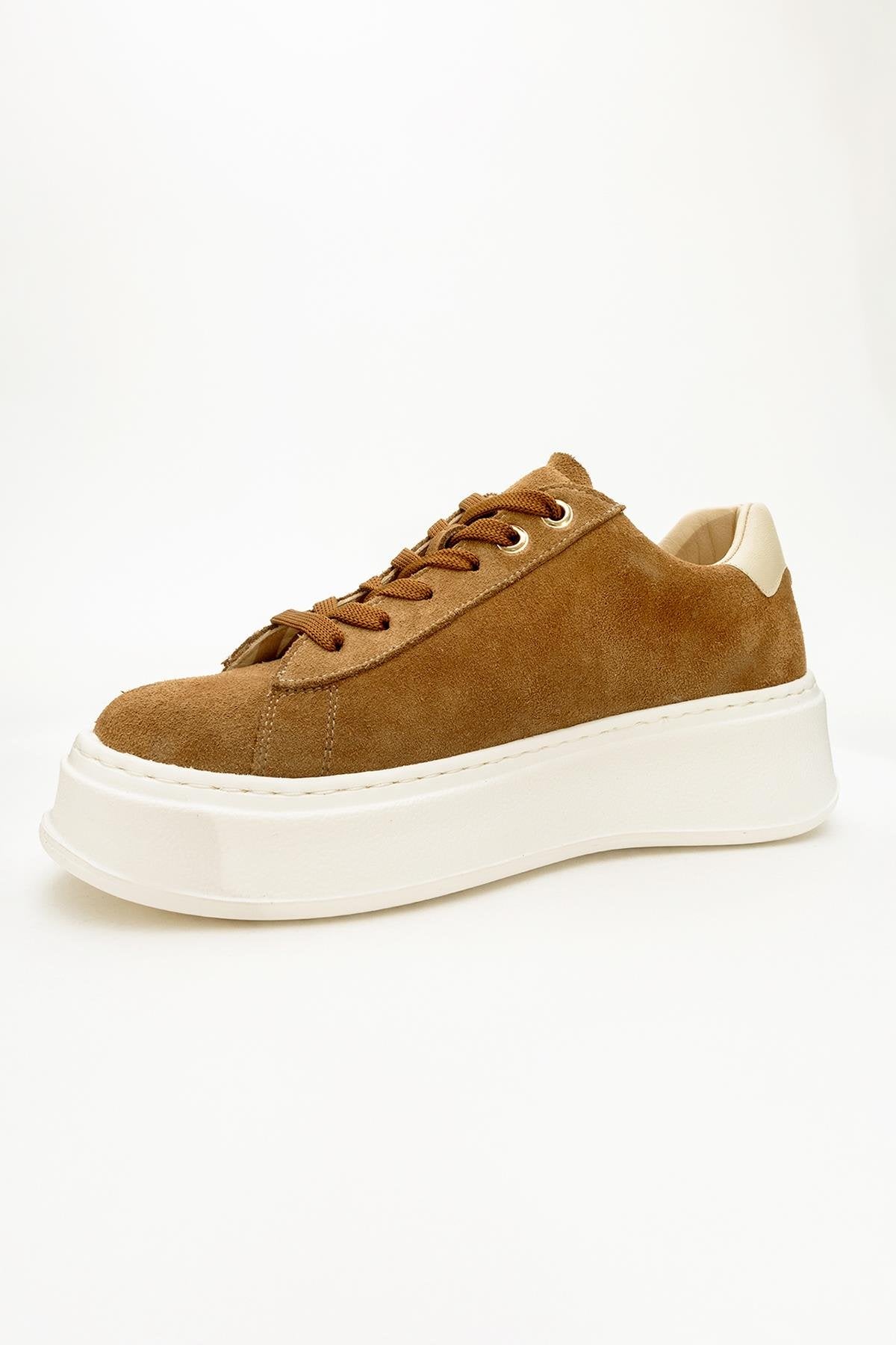 Gueno - Taupe Genuine Leather Sneaker (Women)