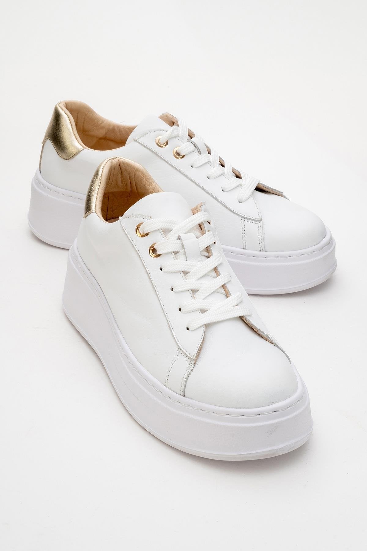 Gueno - White Genuine Leather Sneaker (Women)