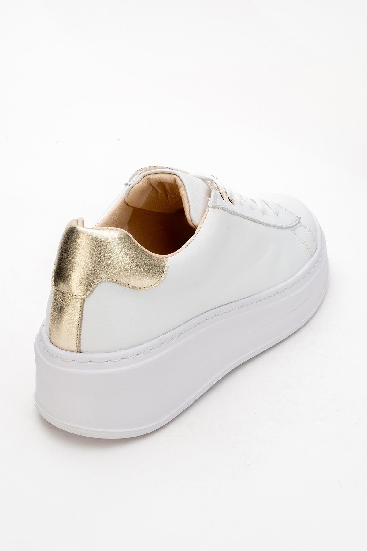 Gueno - White Genuine Leather Sneaker (Women)