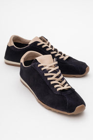 Crea - Navy Leather Sneakers (Women)