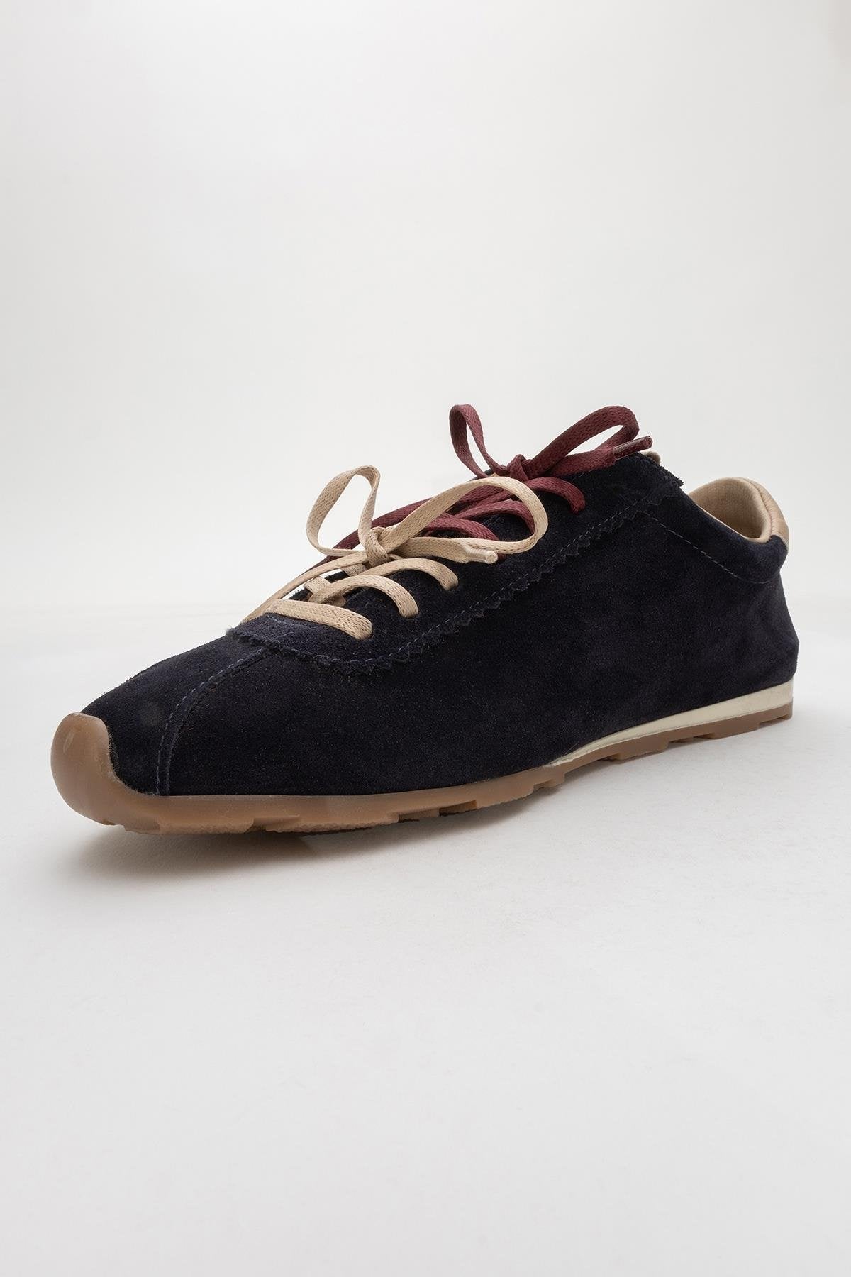 Crea - Navy Leather Sneakers (Women)