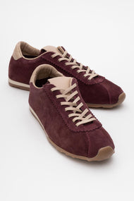 Crea - Burgundy Leather Sneakers (Women)