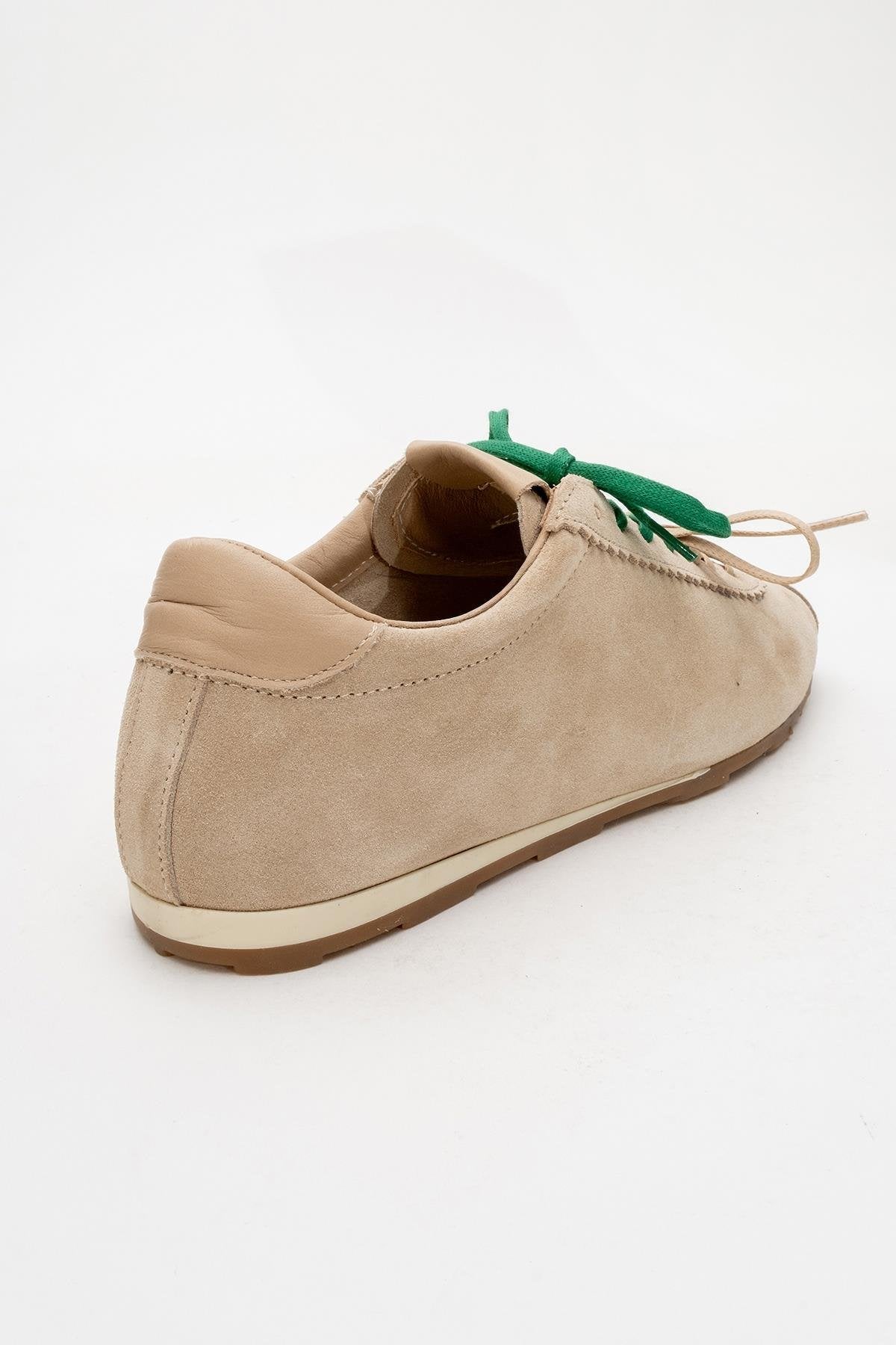 Crea - Beige Leather Sneakers (Women)