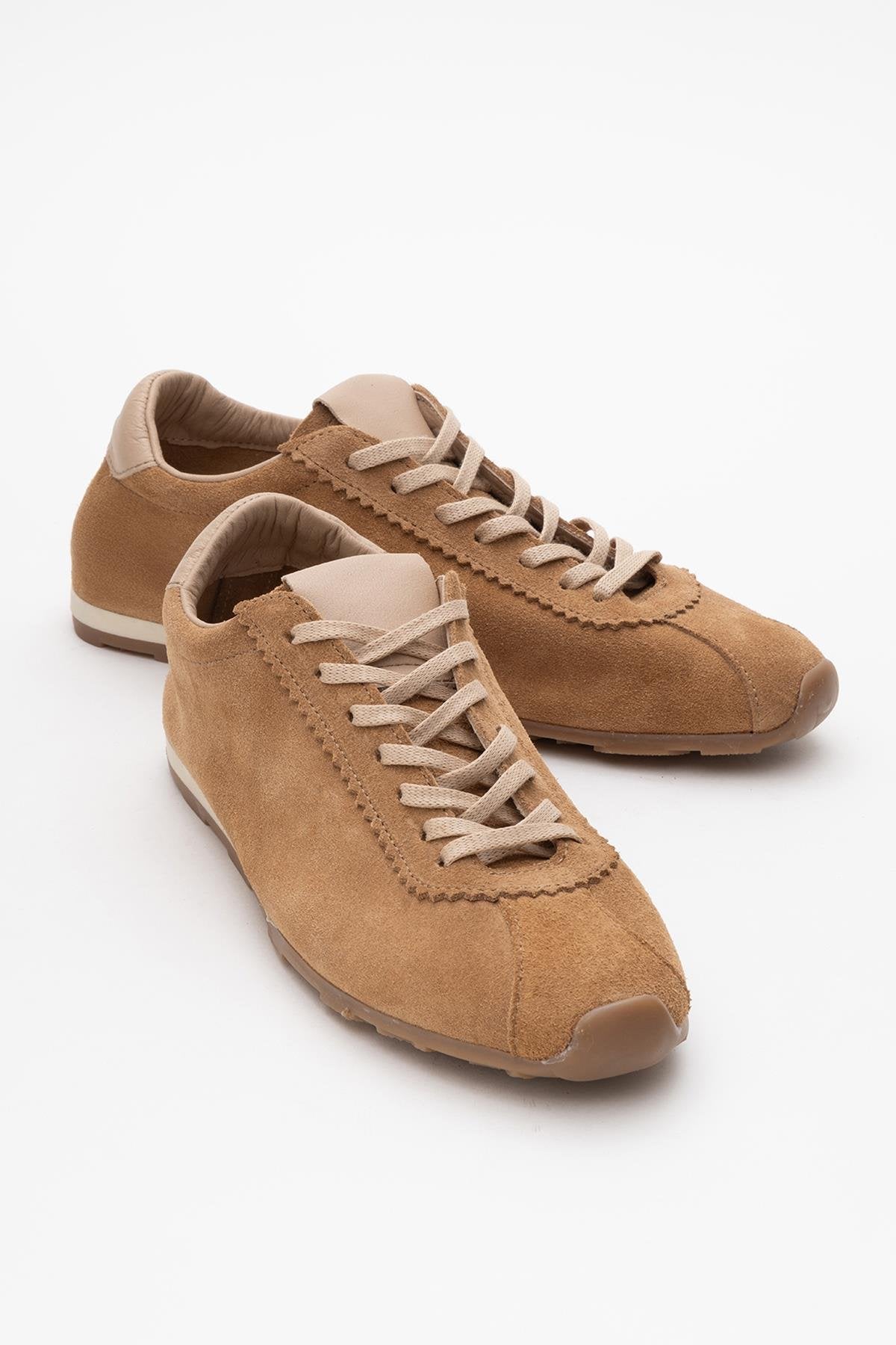 Crea - Cognac Suede Leather Sneakers (Women)