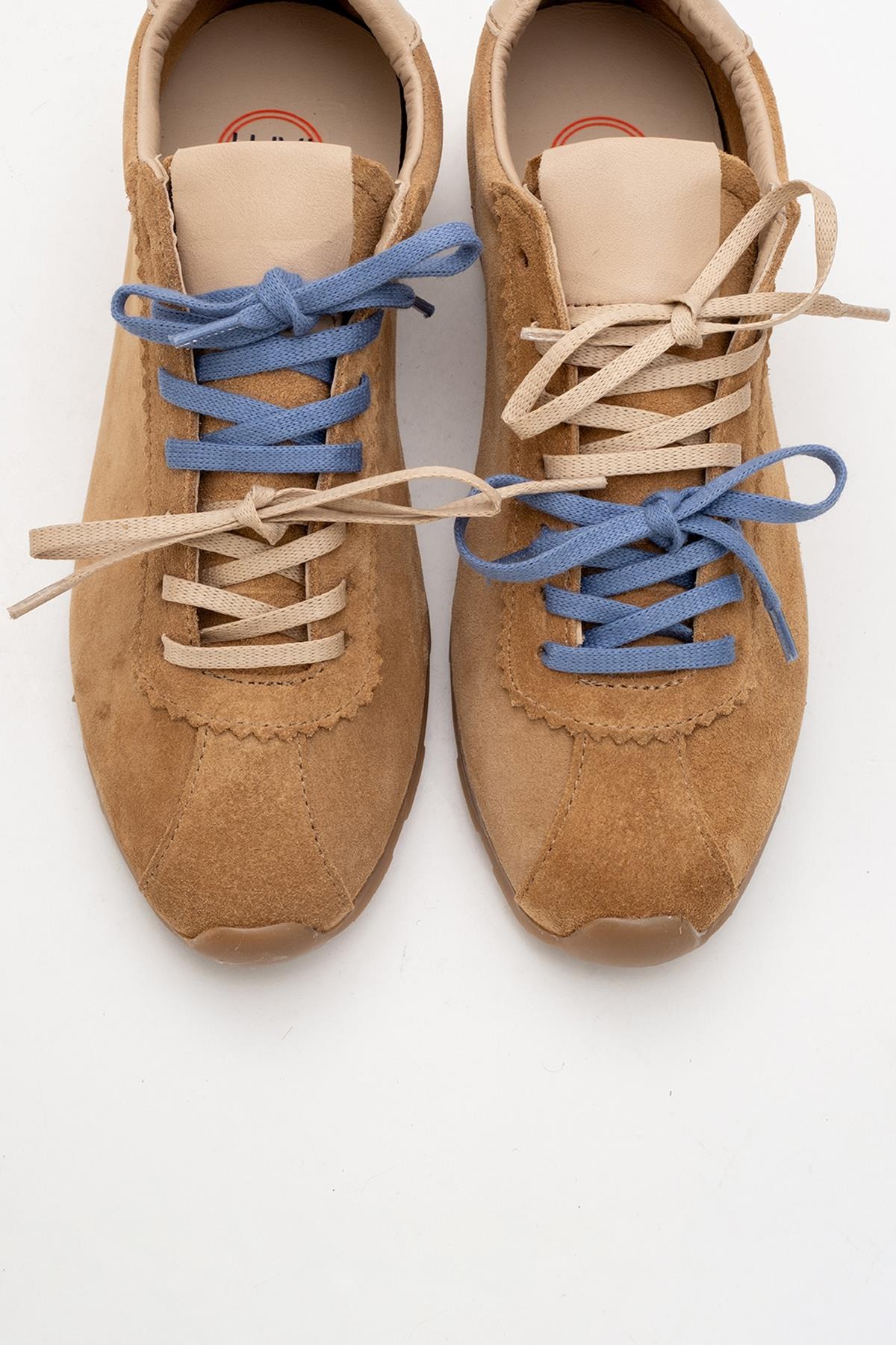 Crea - Cognac Suede Leather Sneakers (Women)