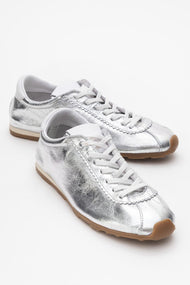 Crea - Silver Leather Sneakers (Women)