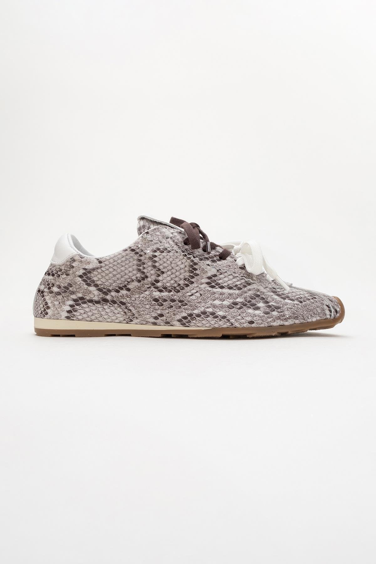 Crea - Gray Croco Leather Sneakers (Women)