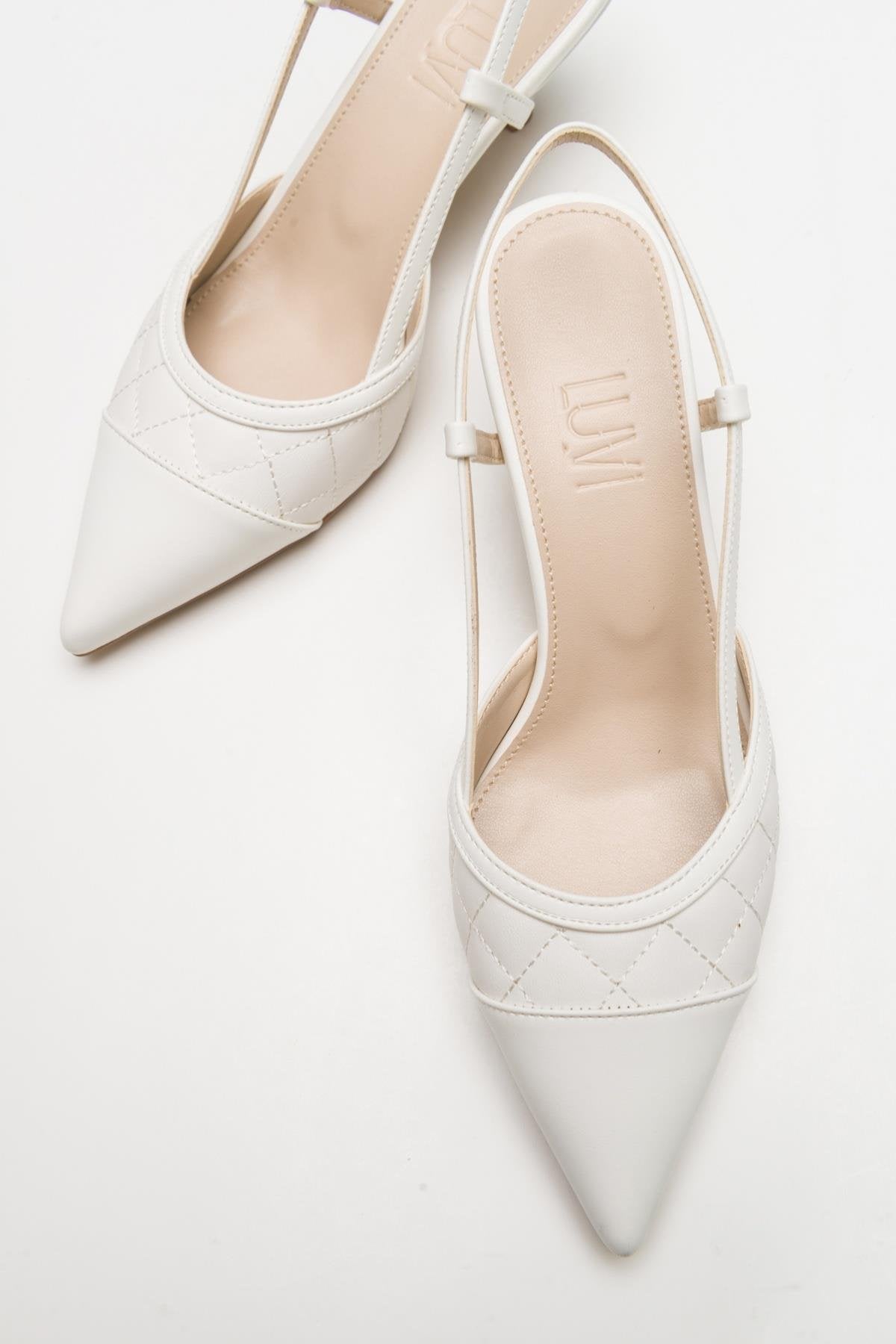 Point - White Heeled Shoe (Women)