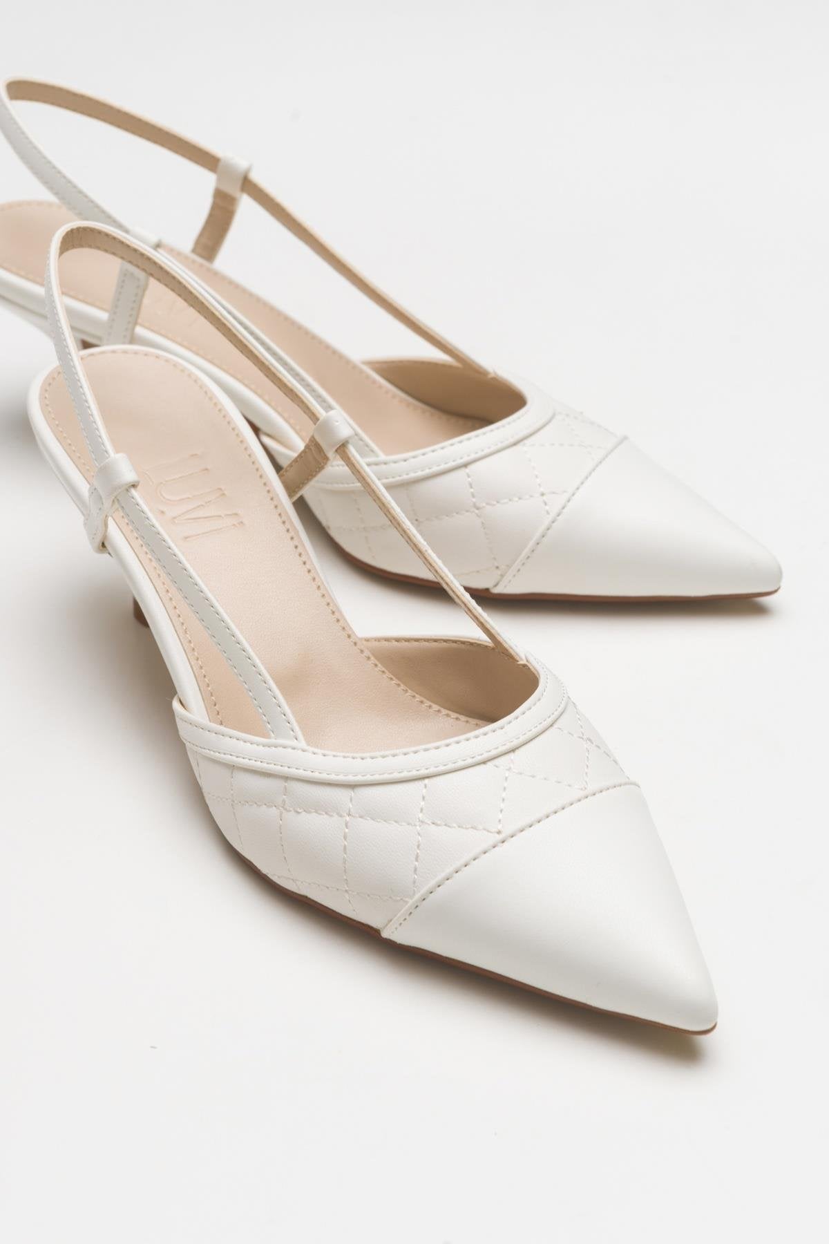 Point - White Heeled Shoe (Women)
