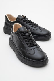 Fiore - Black Leather Sneakers (Women)