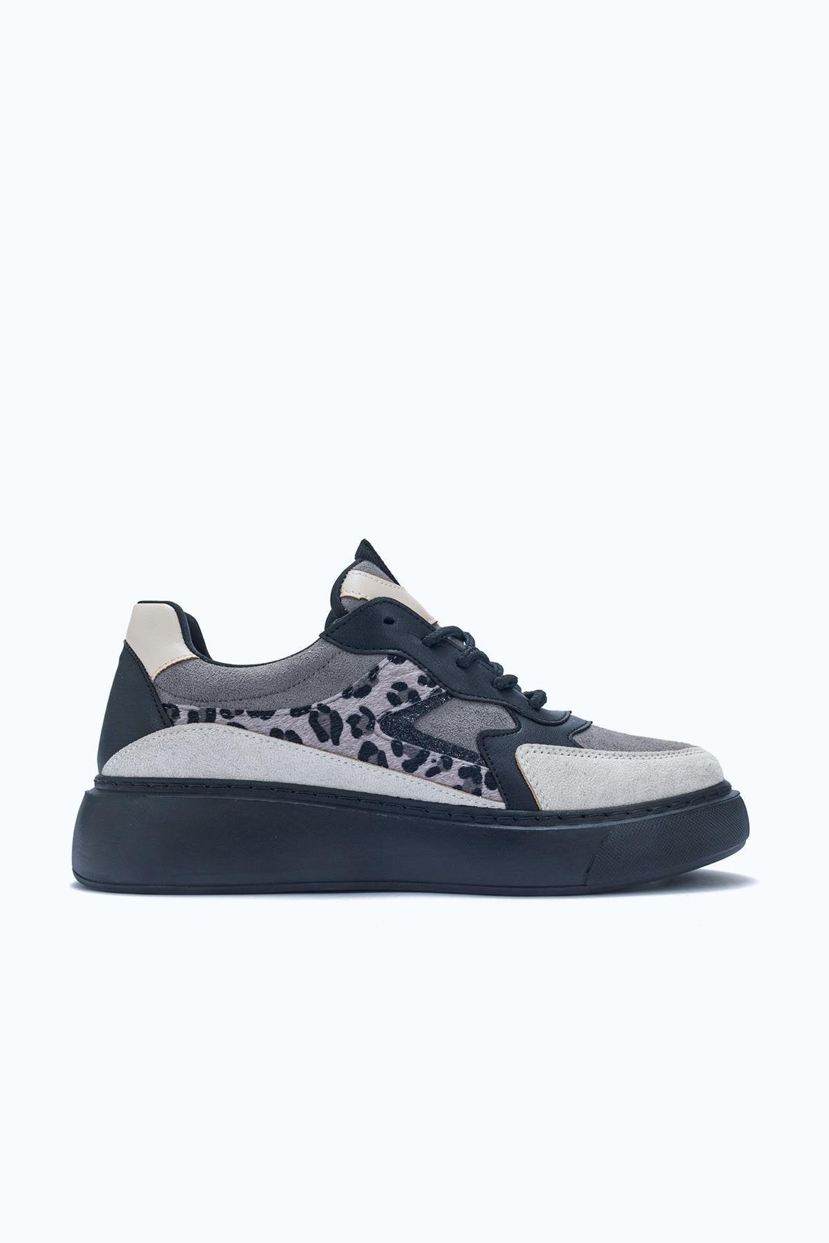 Ida - Dark Grey Platform Sneakers