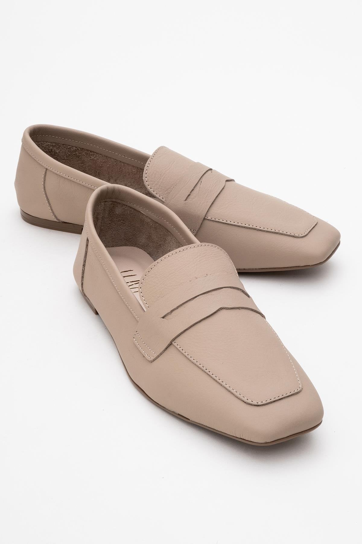 Morne - Dark Beige Leather Loafers