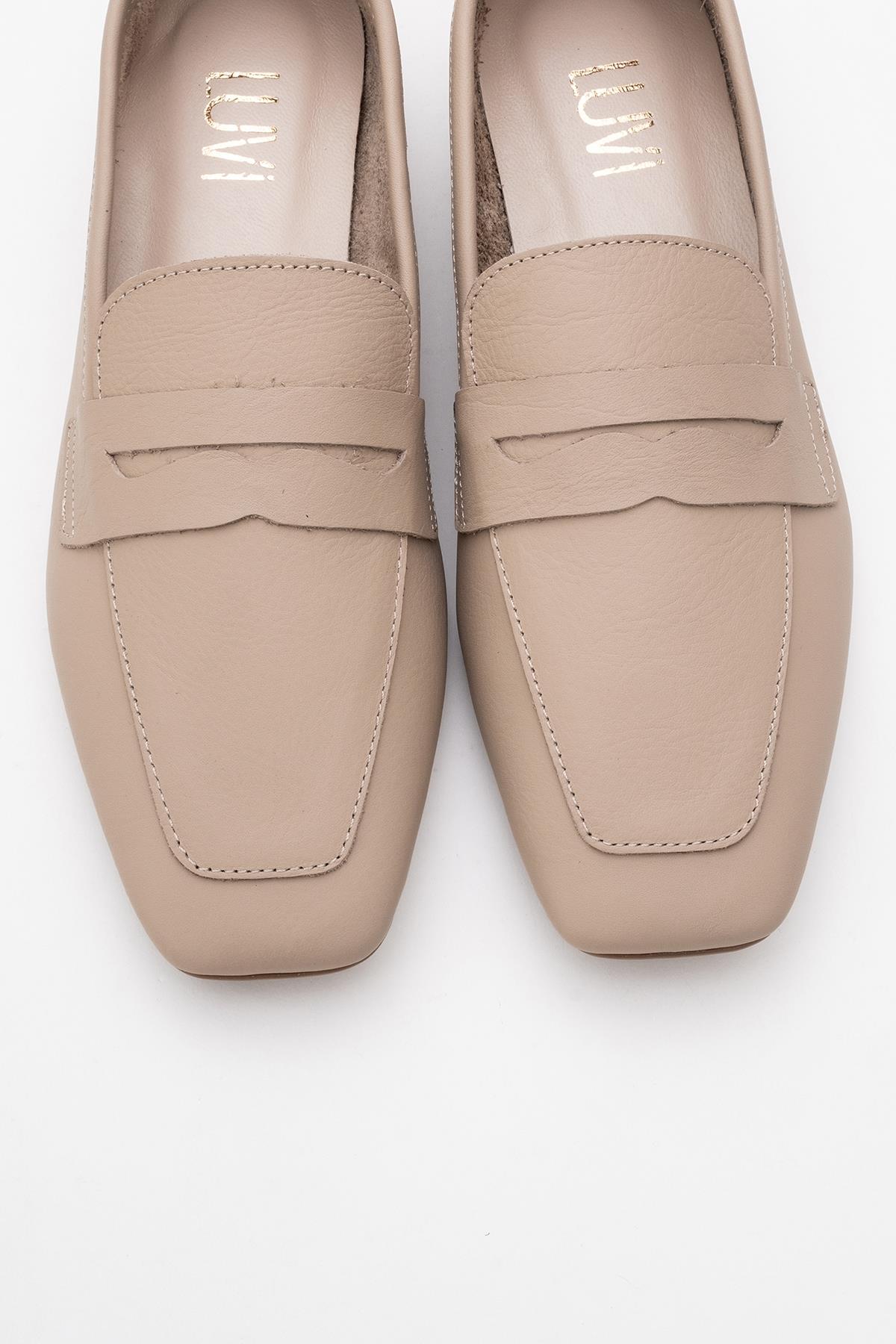 Morne - Dark Beige Leather Loafers