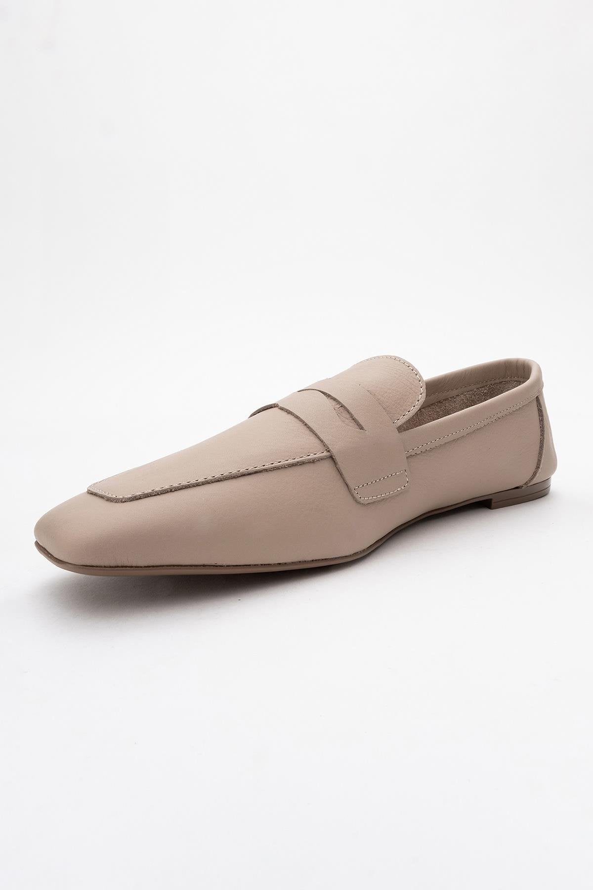 Morne - Dark Beige Leather Loafers