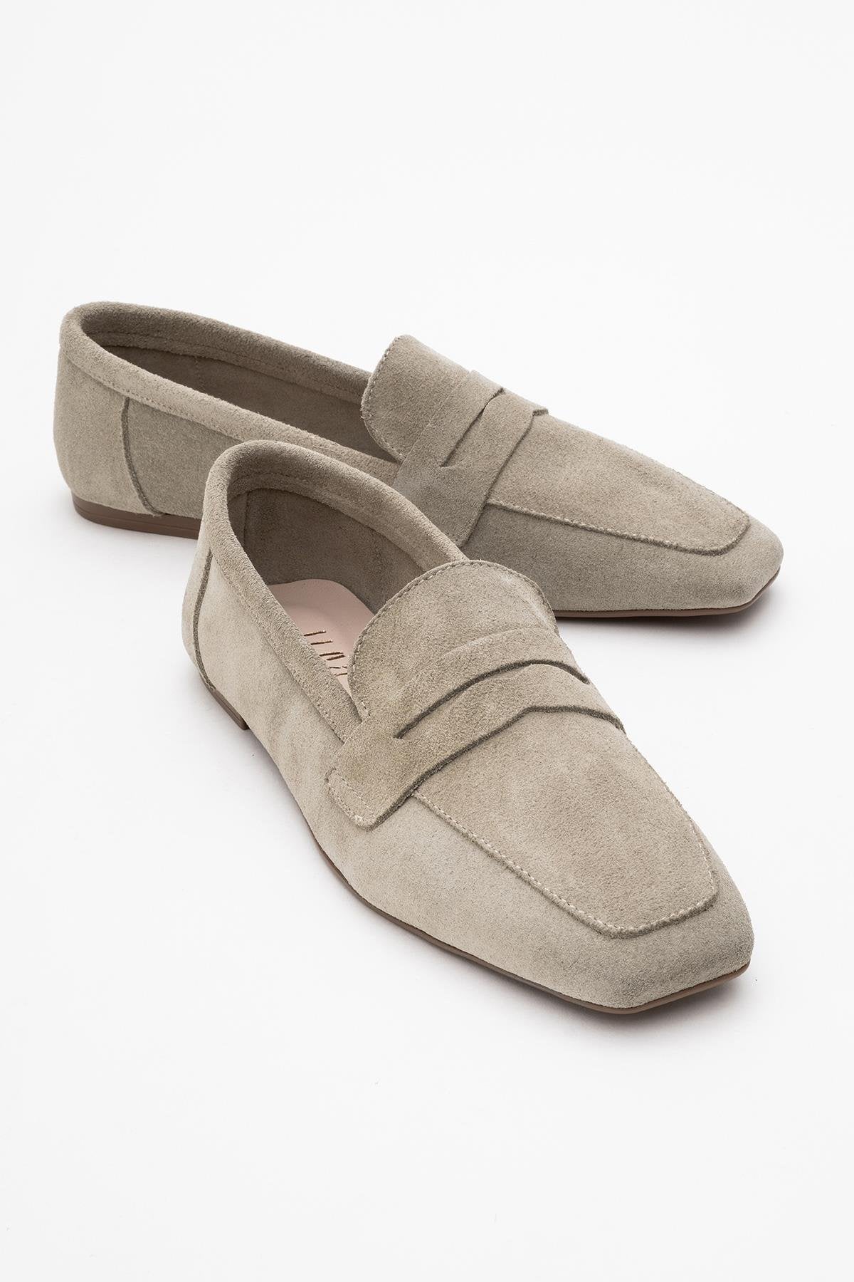 Morne - Beige Suede Leather Loafers