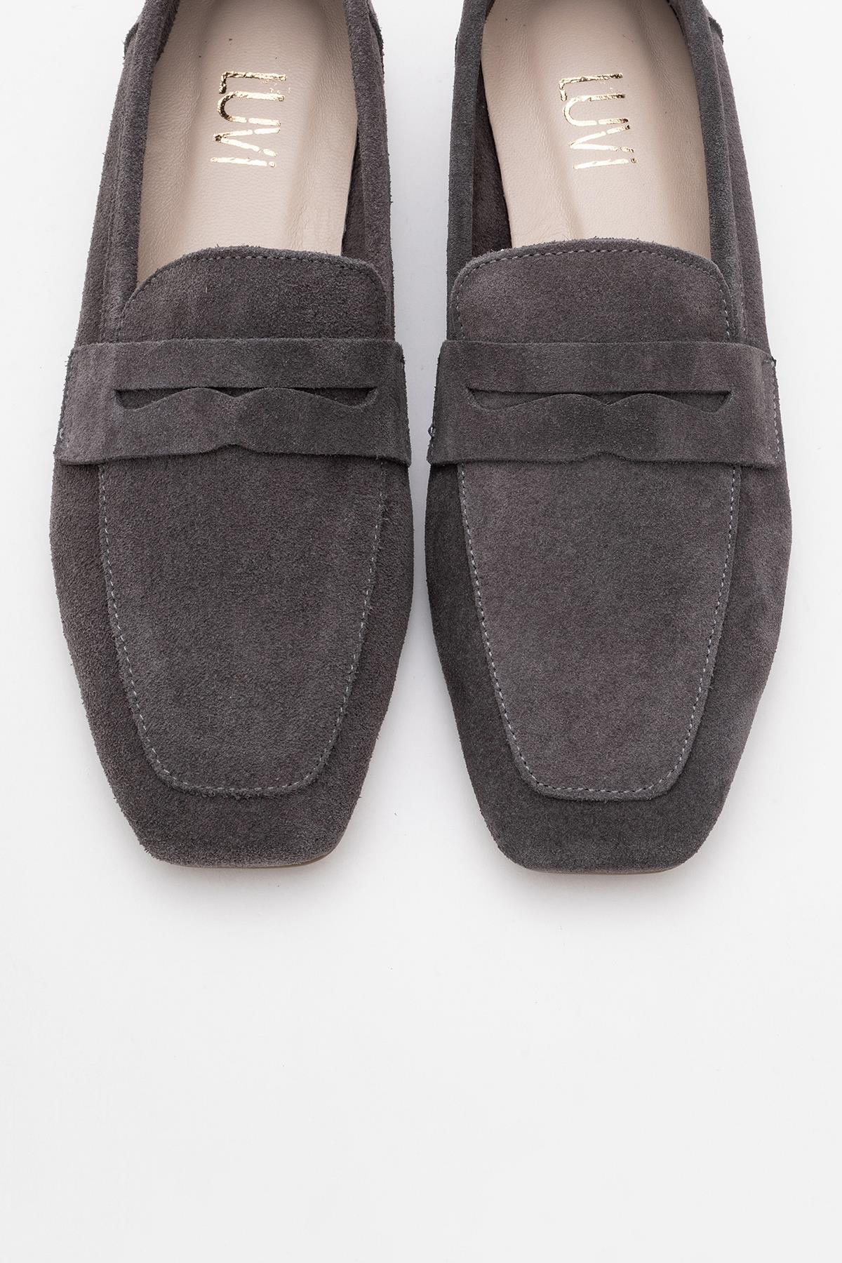 Morne - Gray Suede Leather Loafers