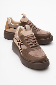 Ida - Brown Platform Sneakers (Women)