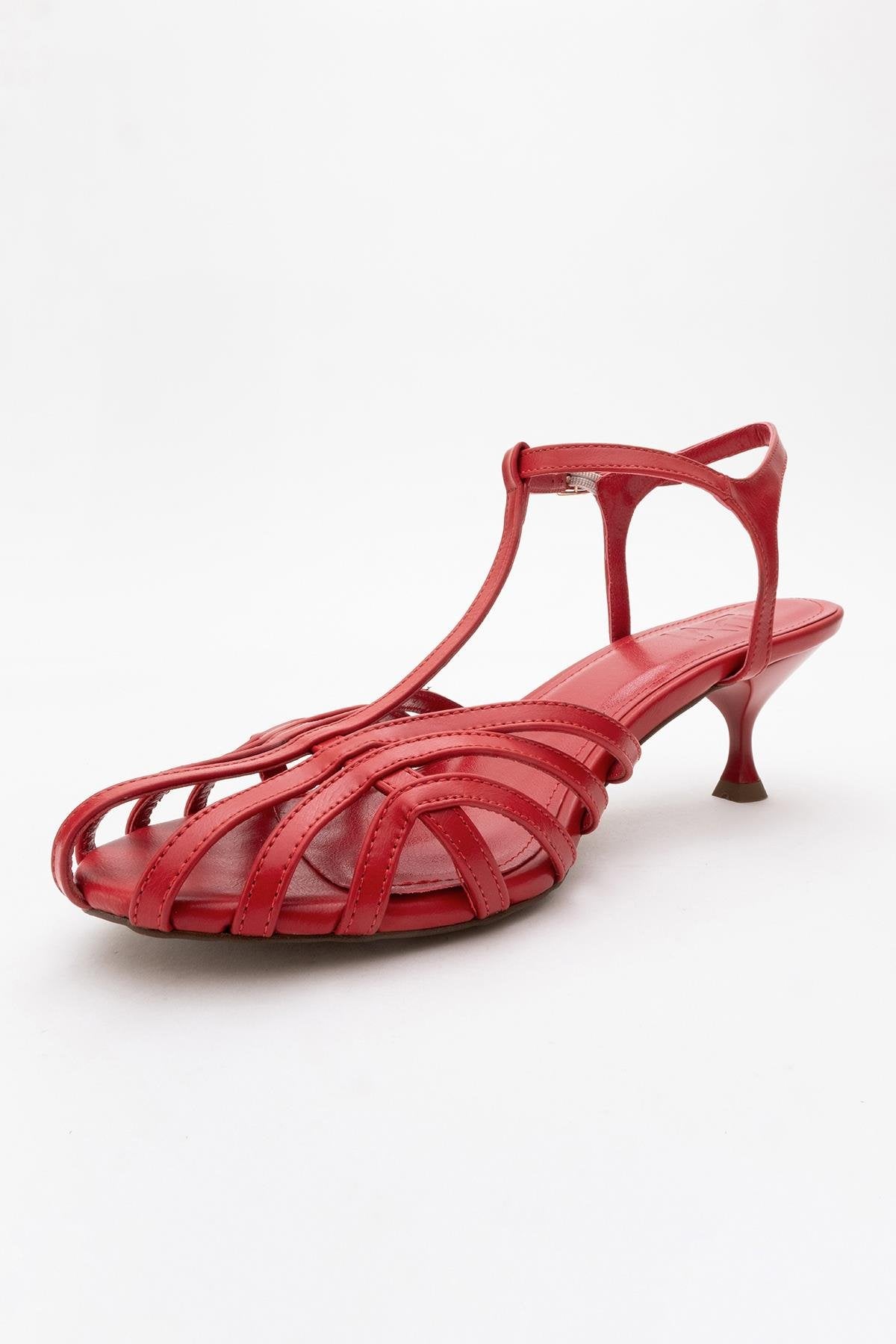 Felip - Red Strappy Low Heel Sandal (Women)