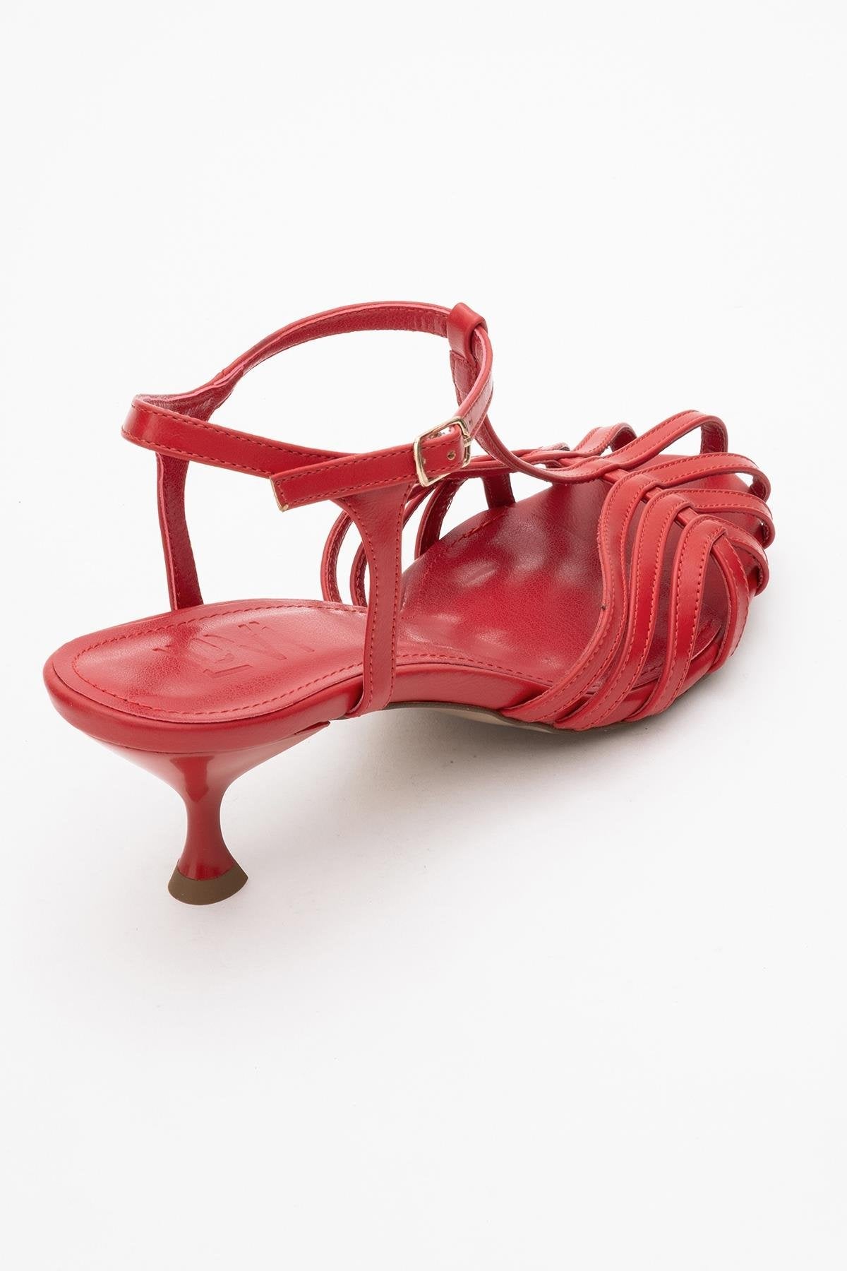 Felip - Red Strappy Low Heel Sandal (Women)