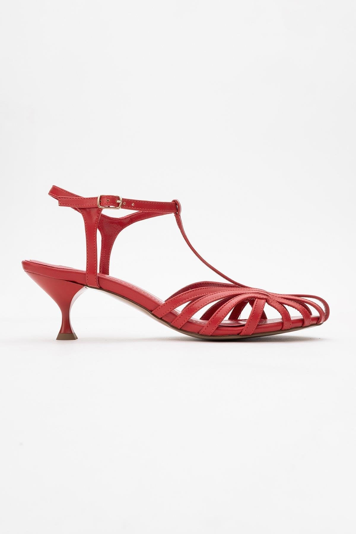 Felip - Red Strappy Low Heel Sandal (Women)