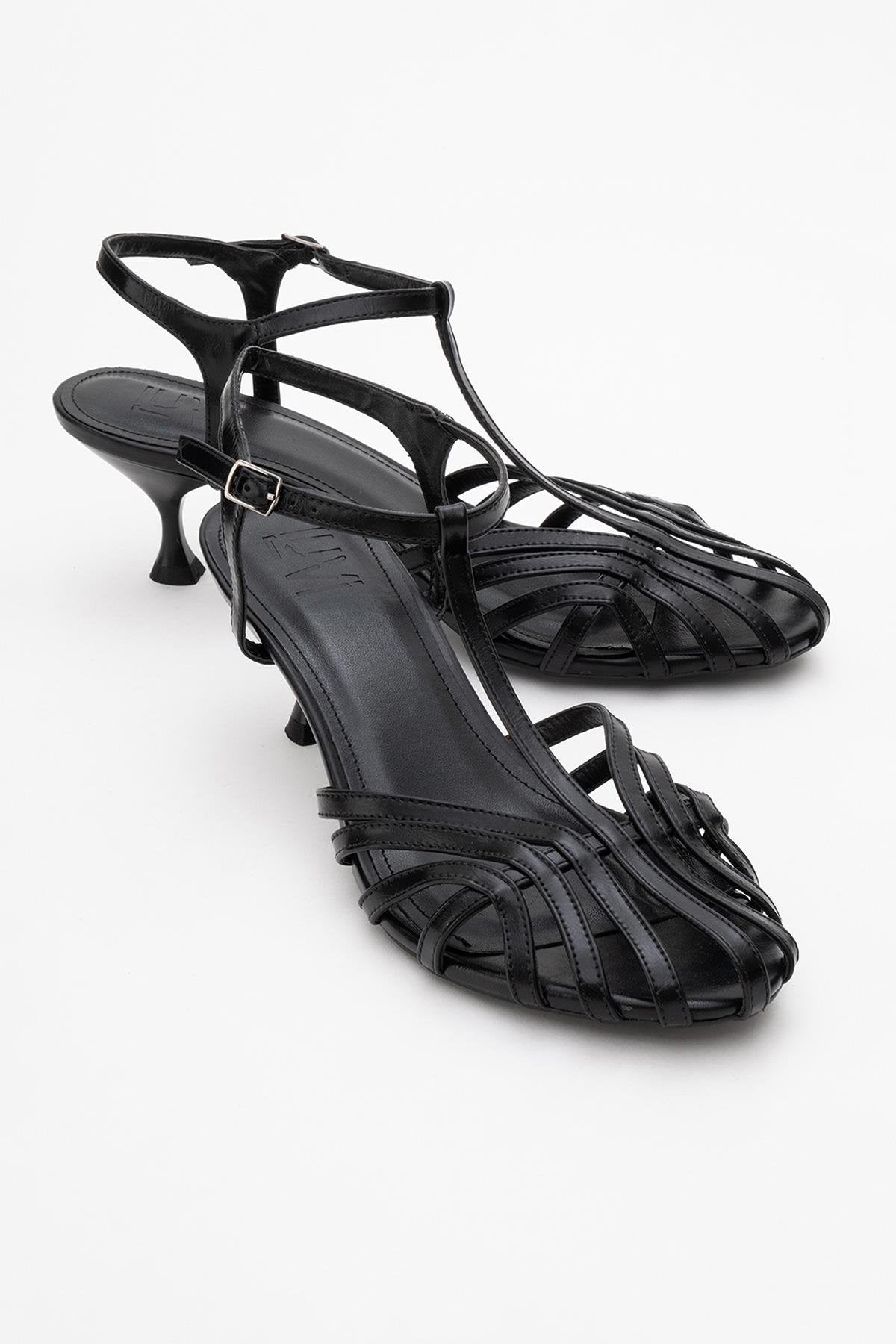Felip - Black Strappy Low Heel Sandal (Women)