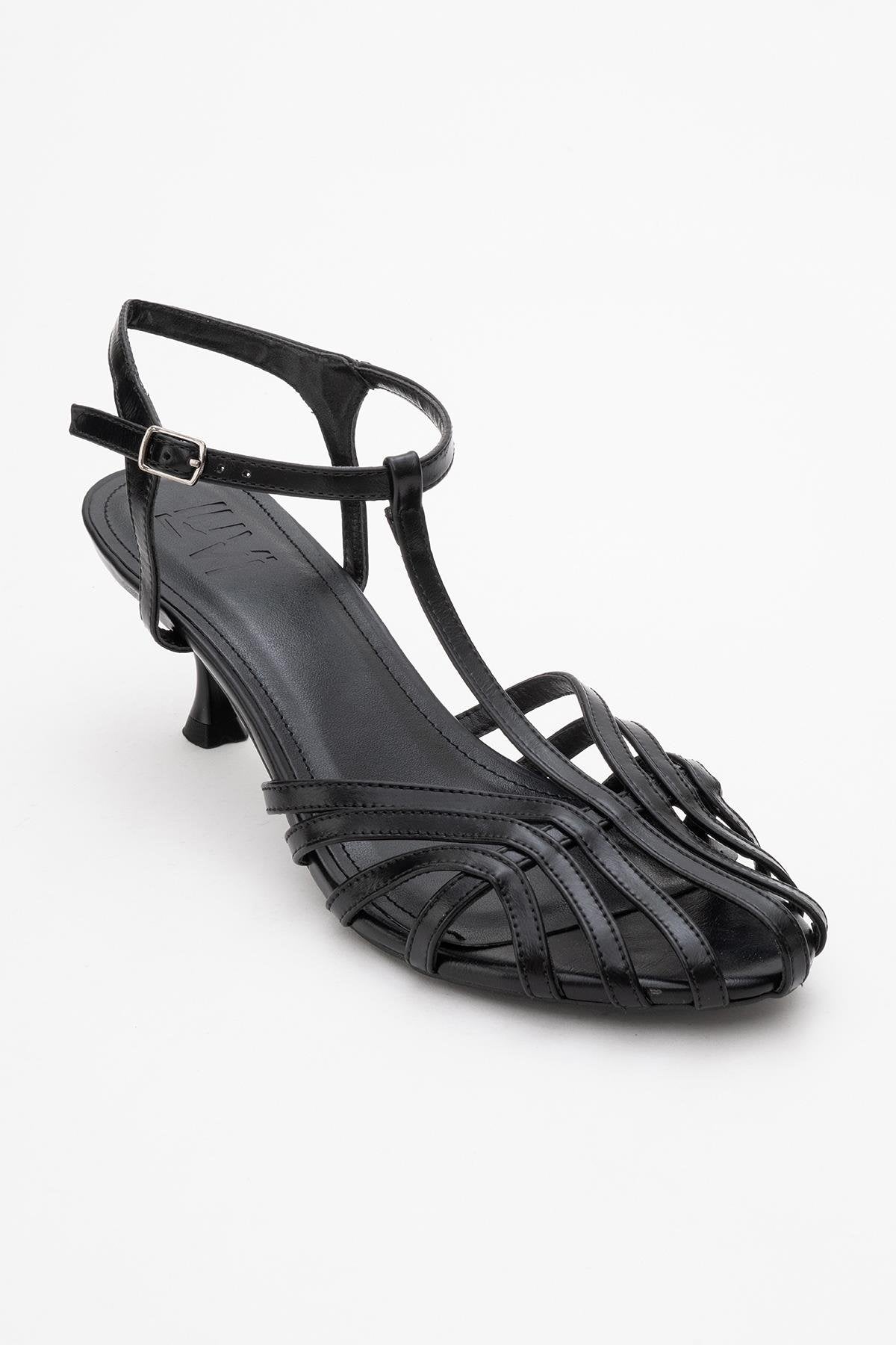 Felip - Black Strappy Low Heel Sandal (Women)