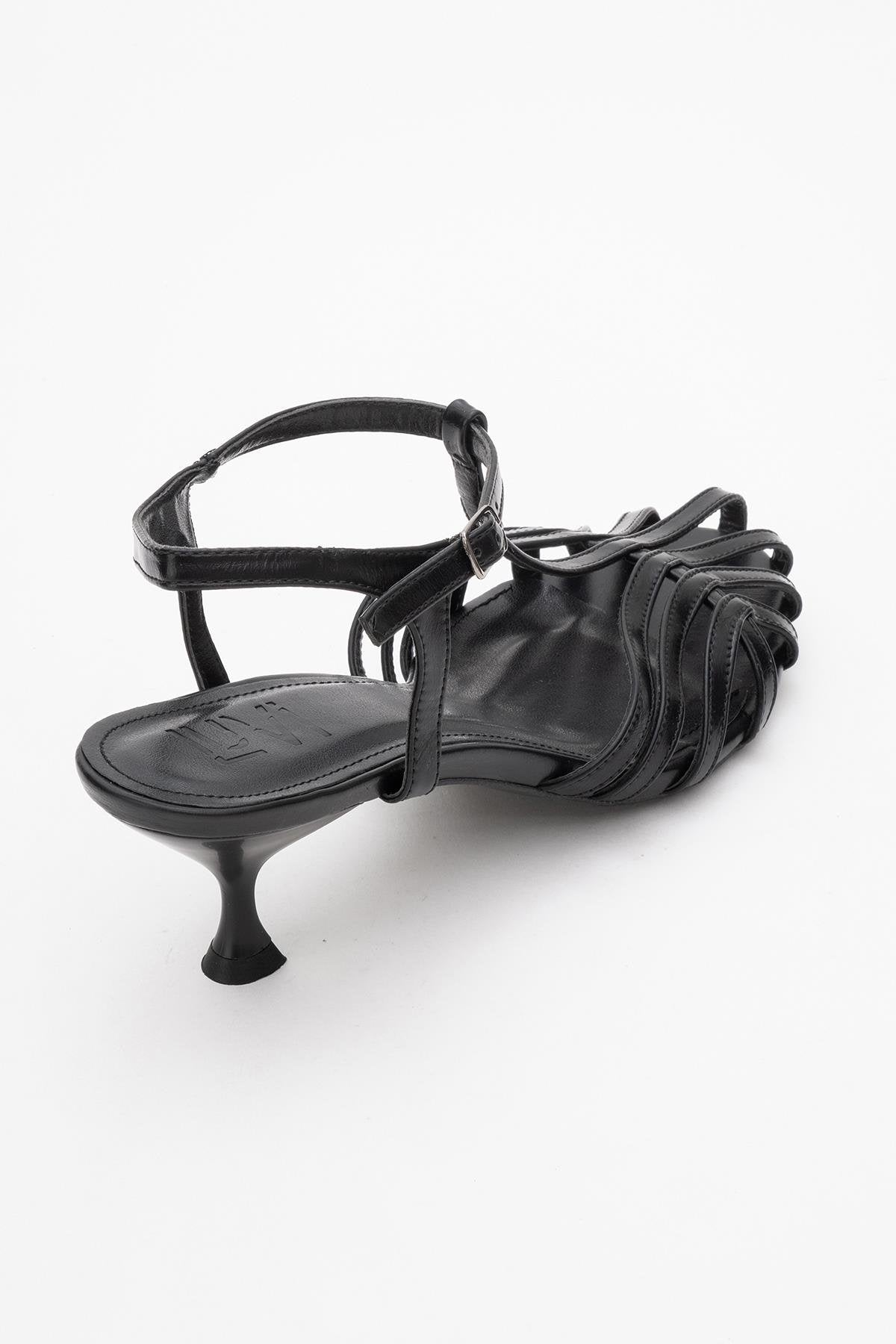 Felip - Black Strappy Low Heel Sandal (Women)