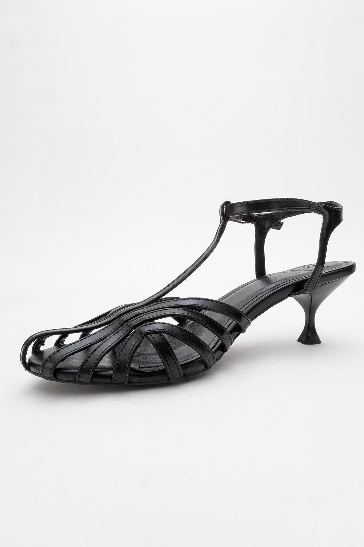 Felip - Black Strappy Low Heel Sandal (Women)